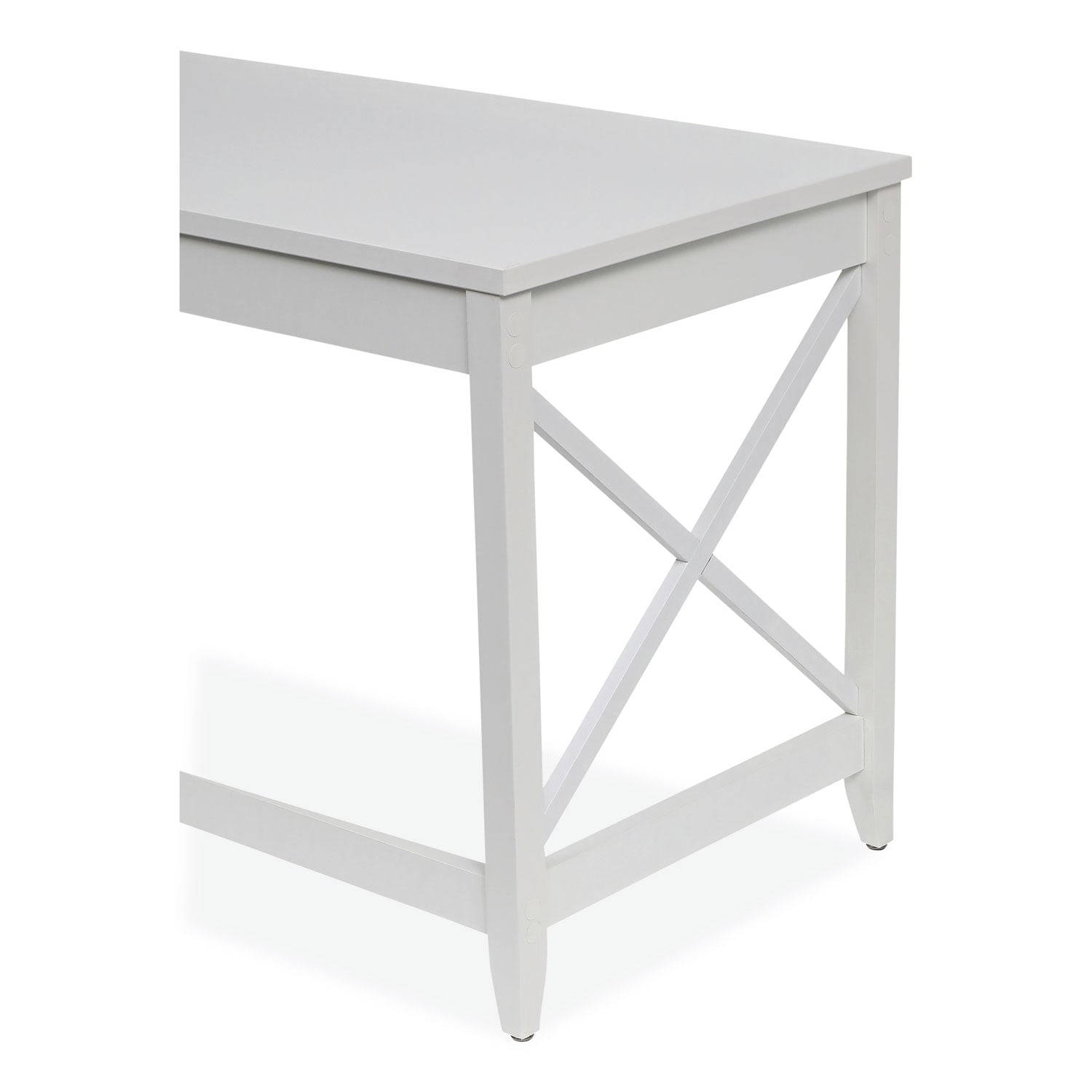 Workspace by Alera® Farmhouse Writing Desk, 47.24" x 23.62" x 29.53", White