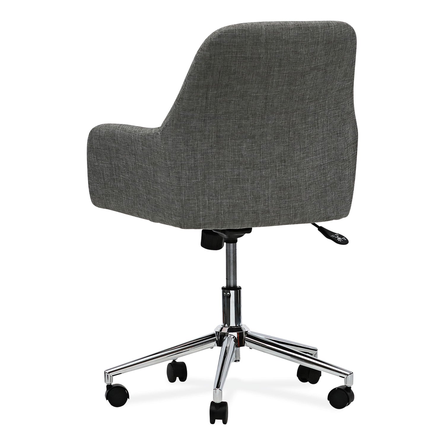 Workspace by Alera® Mid-Century Task Chair, Supports Up to 275 lb, 18.9" to 22.24" Seat Height, Gray Seat, Gray Back