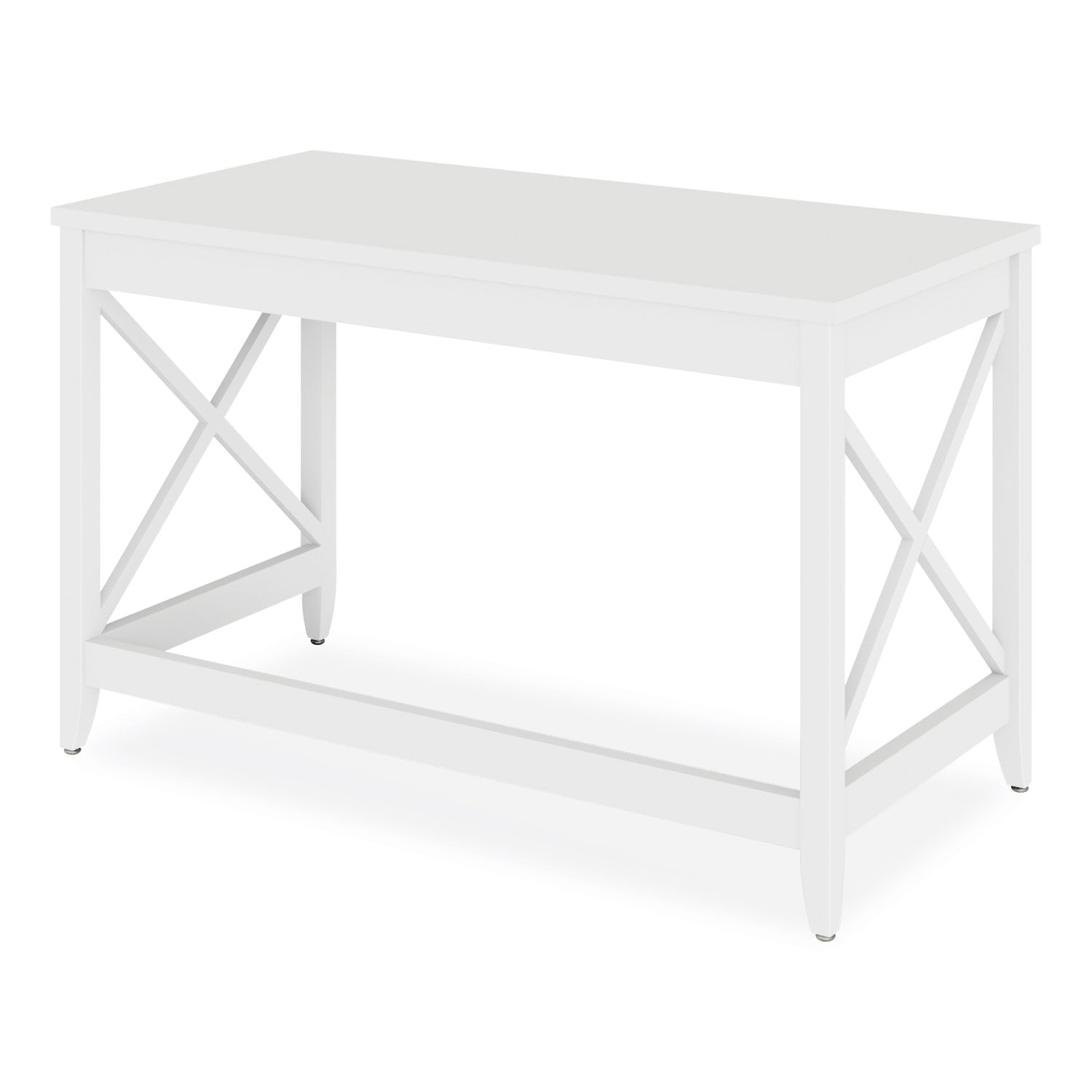 Workspace by Alera® Farmhouse Writing Desk, 47.24" x 23.62" x 29.53", White