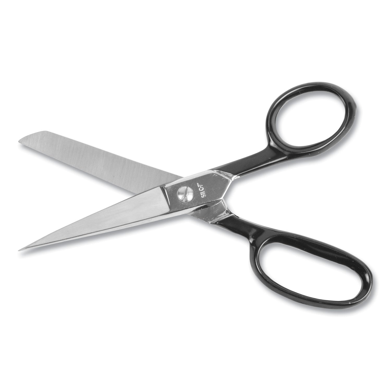 Clauss® Hot Forged Carbon Steel Shears, 7" Long, 3.13" Cut Length, Straight Black Handle