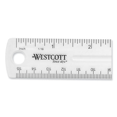 Clear Flexible Acrylic Ruler, Standard/Metric, 6" (15 cm) Long, Clear, 12/Box Flipcost Flipcost