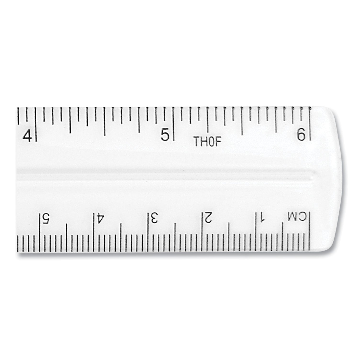 Westcott® Clear Flexible Acrylic Ruler, Standard/Metric, 6" (15 cm) Long, Clear, 12/Box