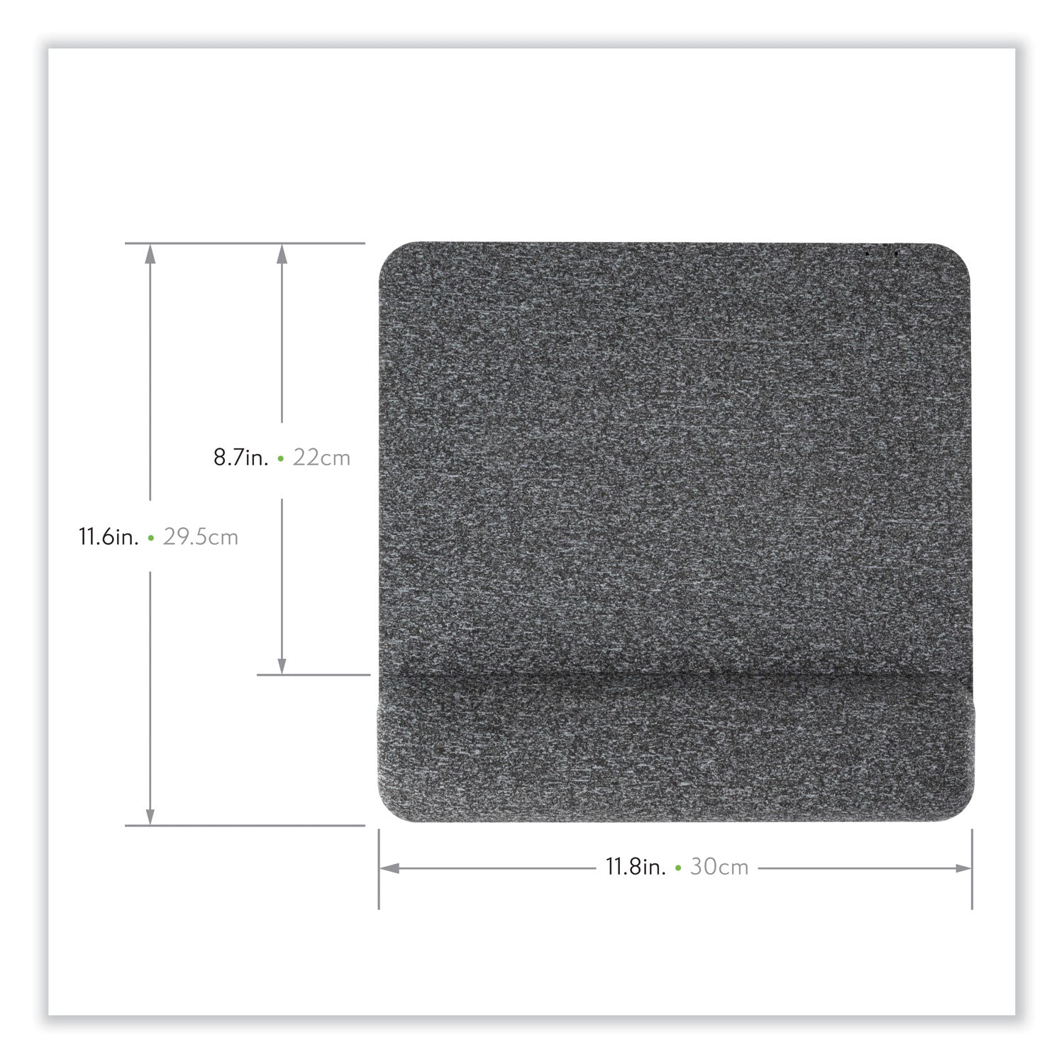 Allsop® Premium Plush Mouse Pad, 11.8 x 11.6, Gray