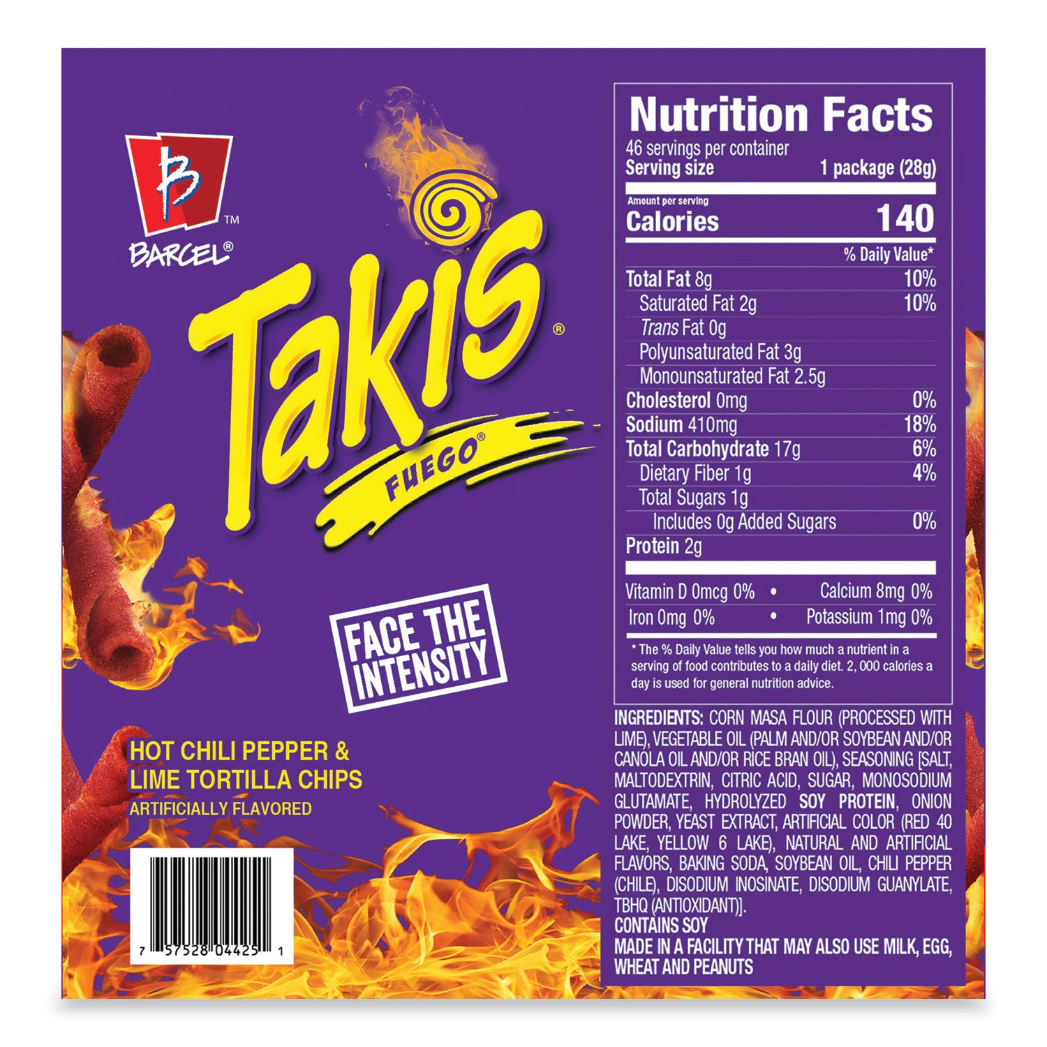 Takis® Fuego, 1 oz Bags, 46 Bags/Carton