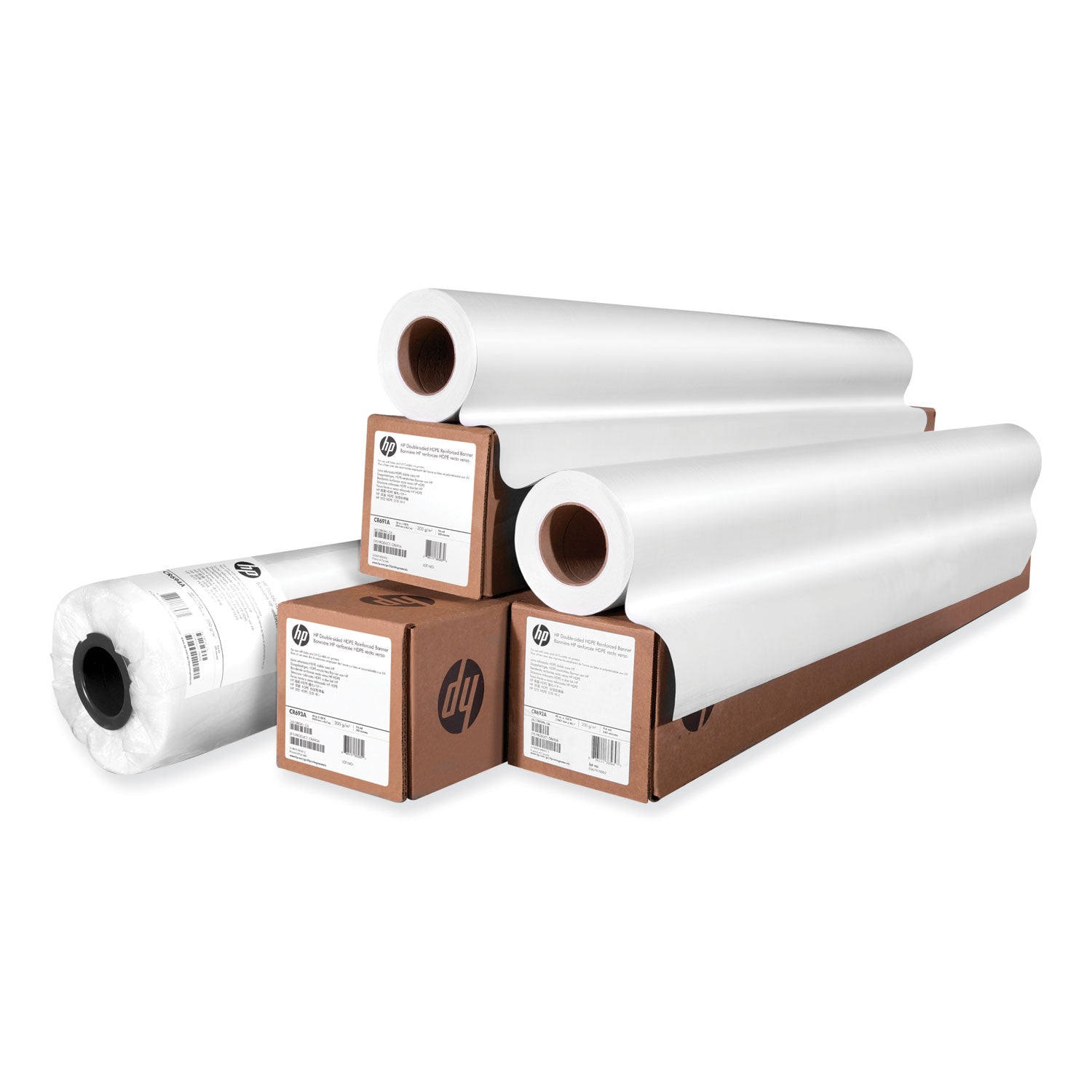 HP Removable Adhesive Fabric Rolls, 12 mil, 36" x 100 ft, Matte, White