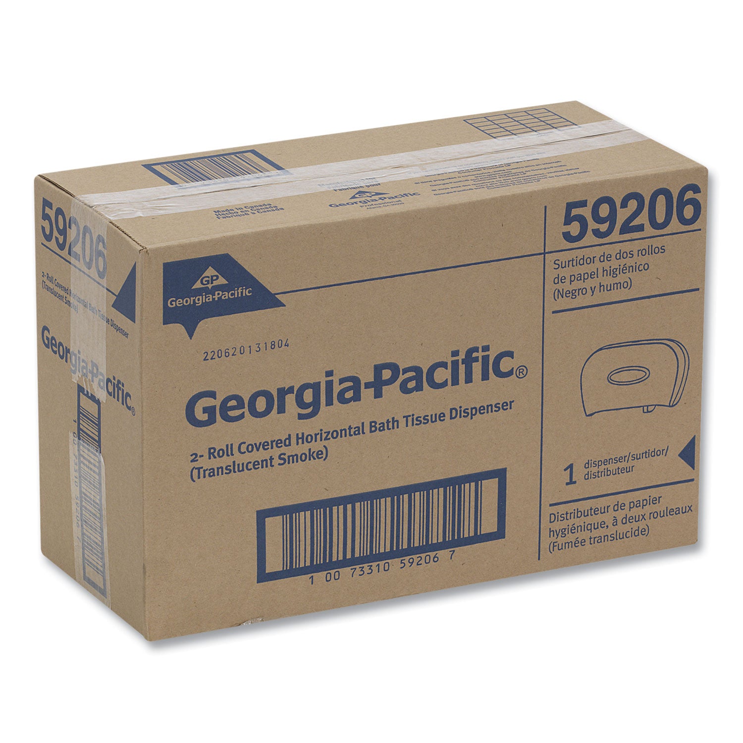 Georgia Pacific® Professional Two-Roll Bathroom Tissue Dispenser, 13.56 x 5.75 x 8.63, Smoke