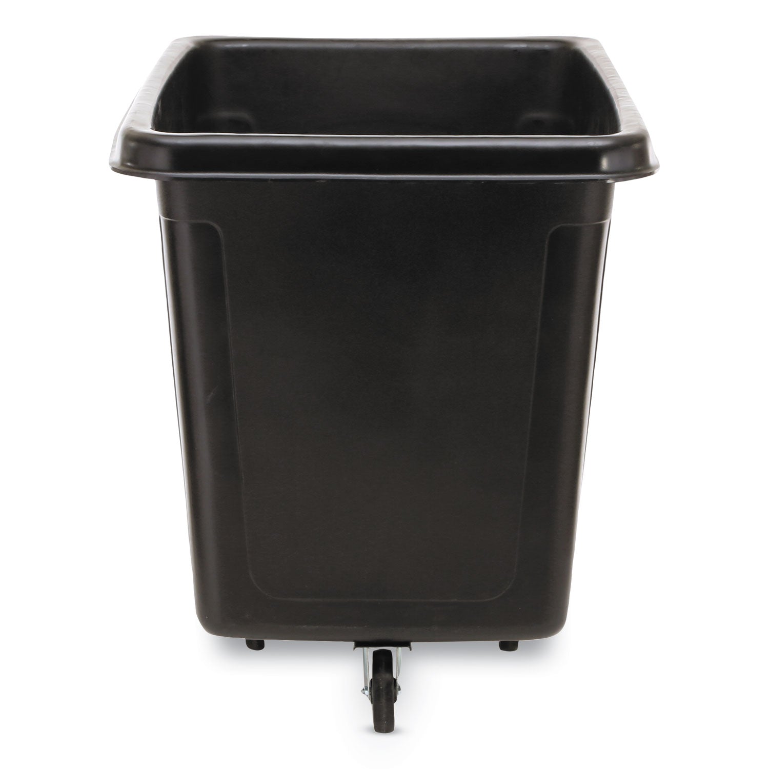 Rubbermaid® Commercial Cube Truck, 105 gal, 500 lb Capacity, Plastic, Black