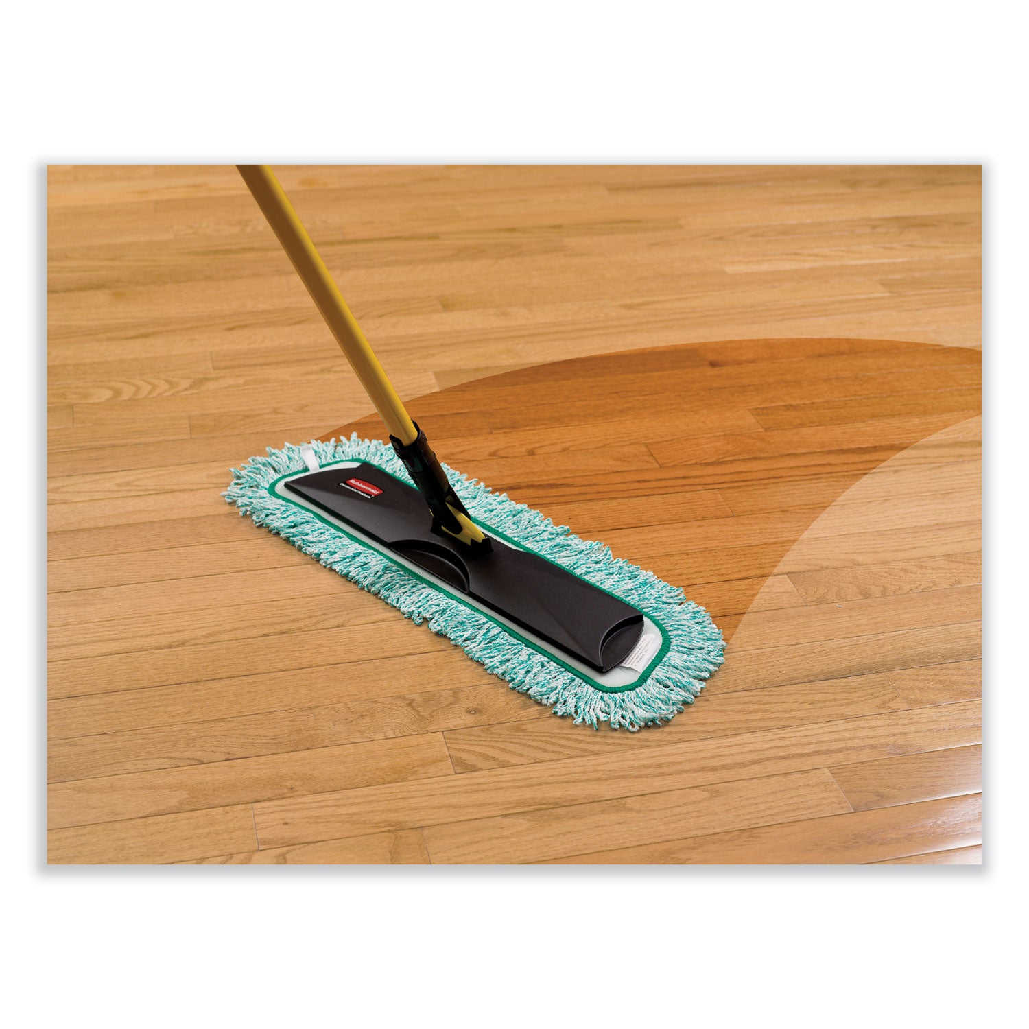 Rubbermaid® Commercial HYGEN™ HYGEN Dust Mop Heads With Fringe, Green, 60 in., Microfiber, Cut-End