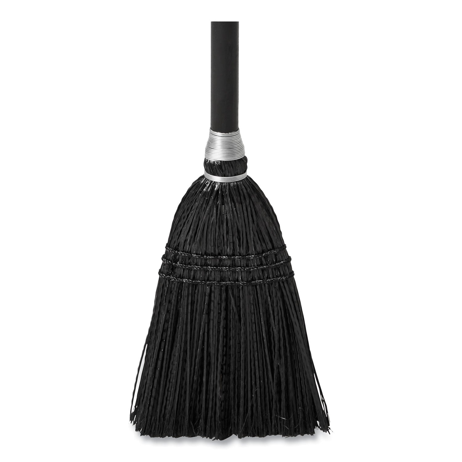 Rubbermaid® Commercial Lobby Pro Synthetic-Fill Broom, Synthetic Bristles, 37.5" Overall Length, Black