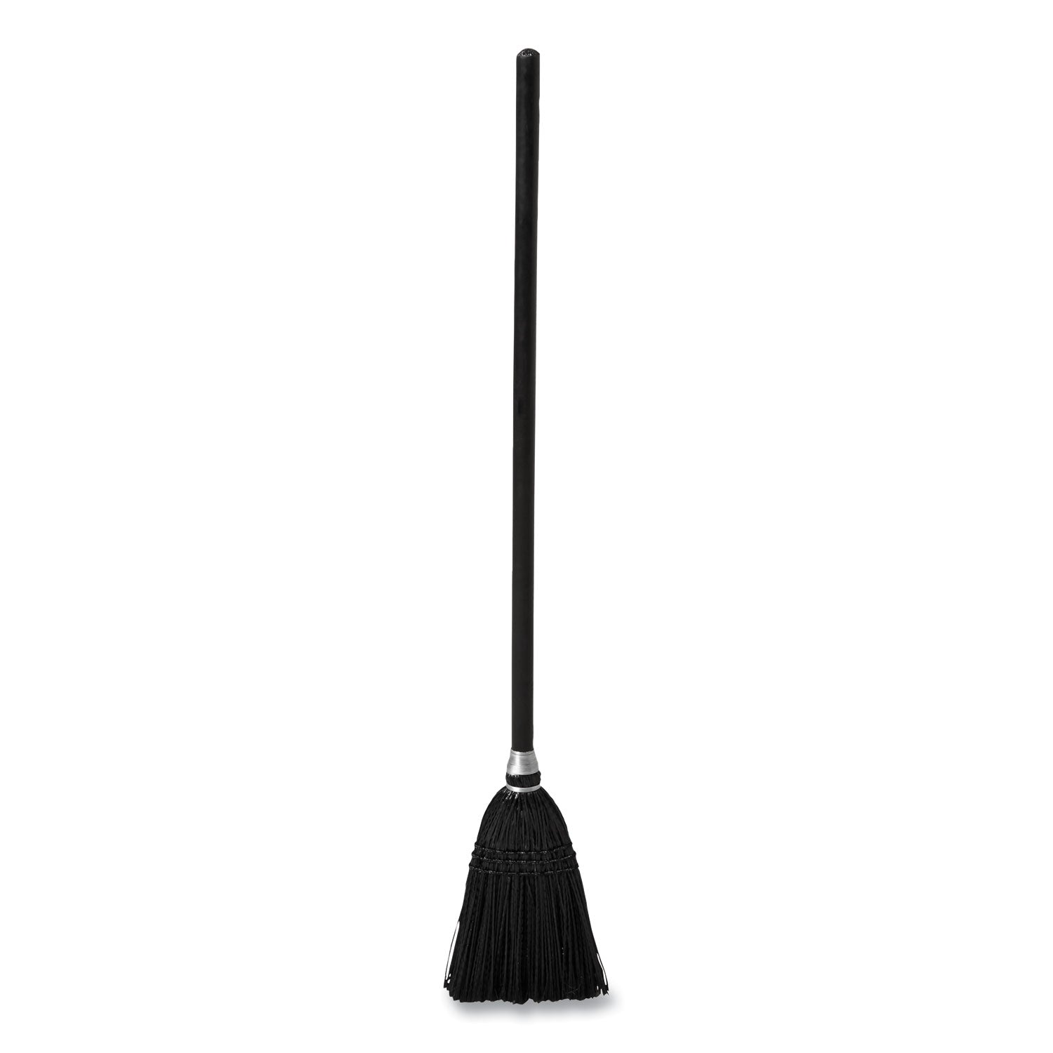 Rubbermaid® Commercial Lobby Pro Synthetic-Fill Broom, Synthetic Bristles, 37.5" Overall Length, Black