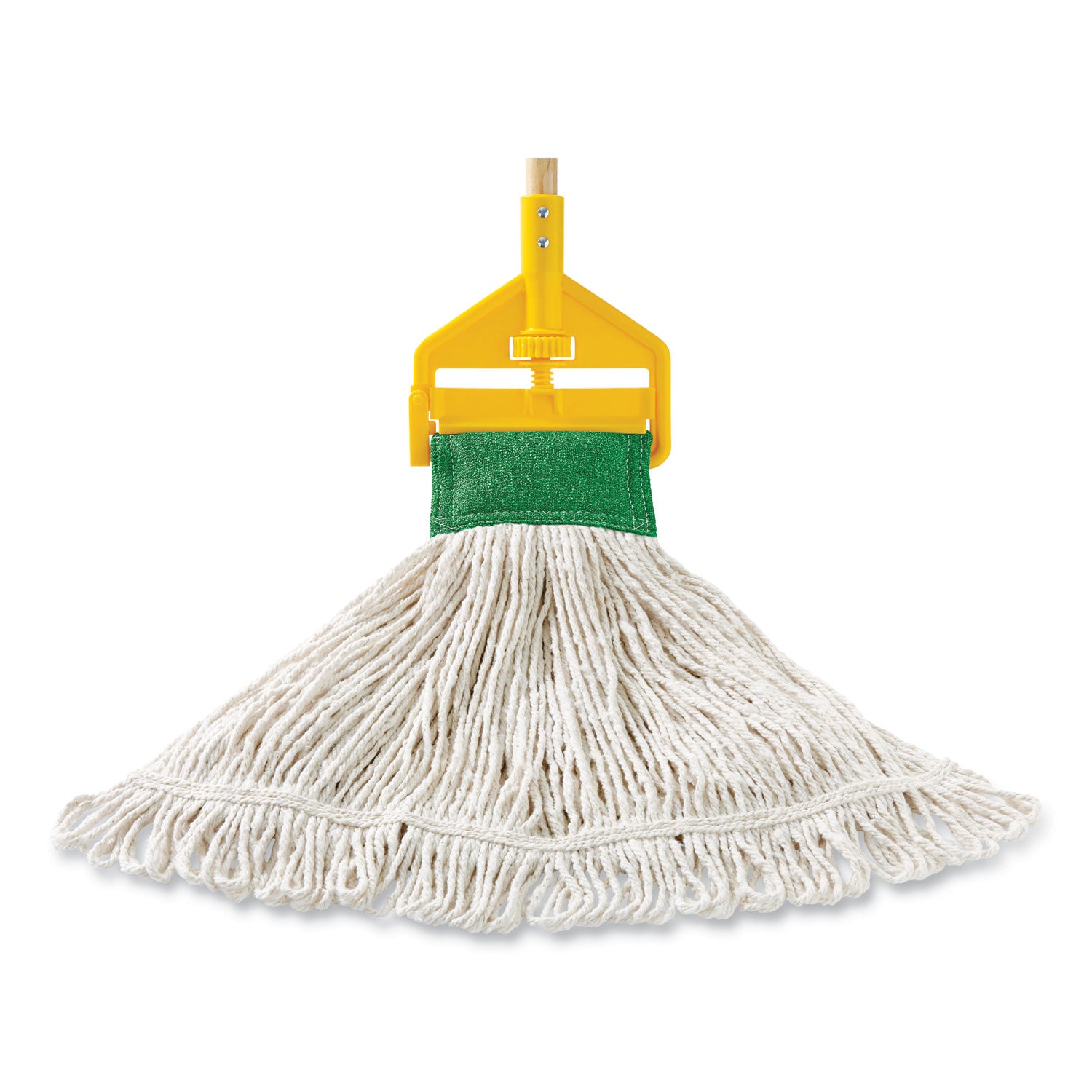 Rubbermaid® Commercial Super Stitch Blend Mop Head, Large, Cotton/Synthetic, White, 6/Carton