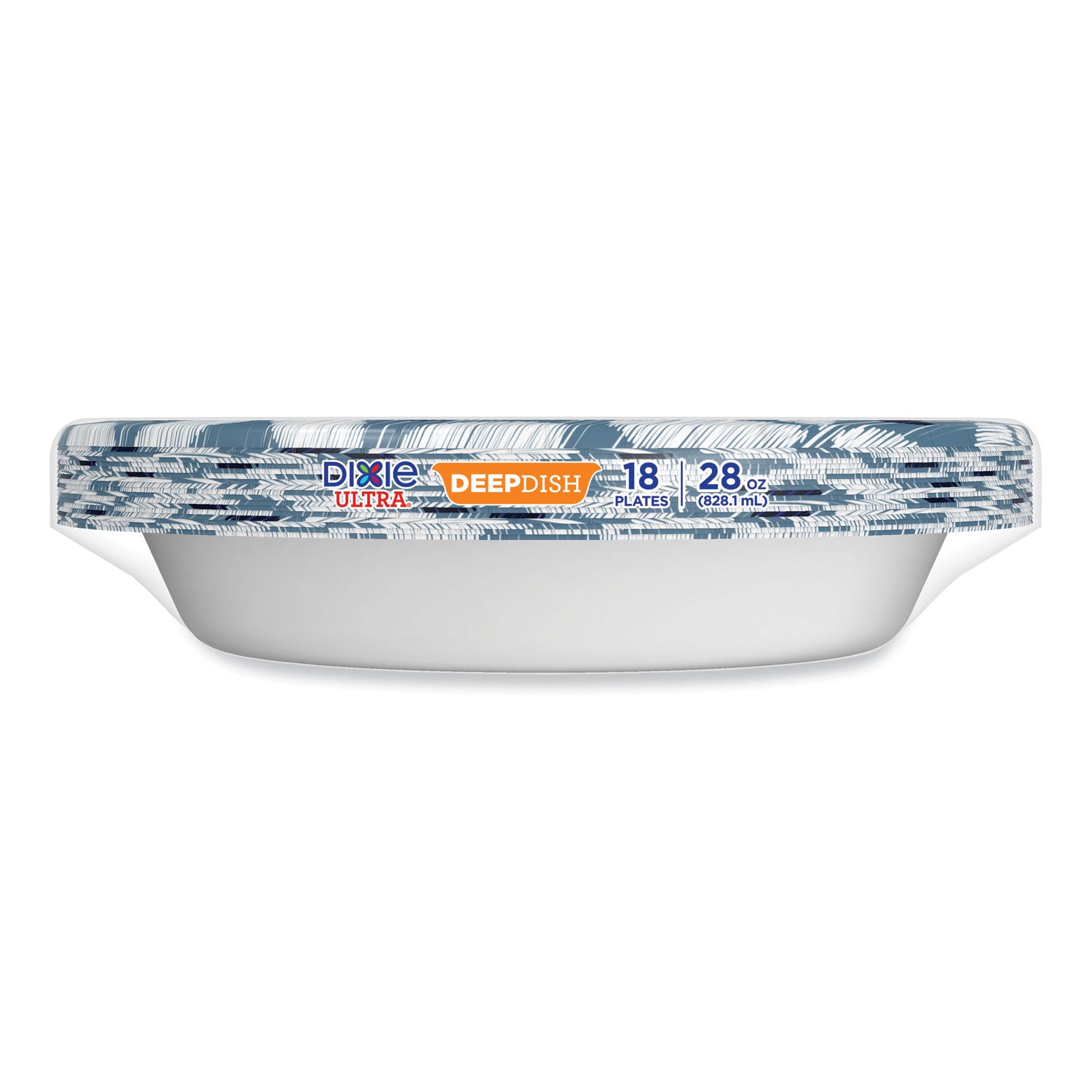 Deep Dish Paper Plate, 9.56" dia, Blue/Yellow, 18/Pack Dixie® Ultra® Flipcost