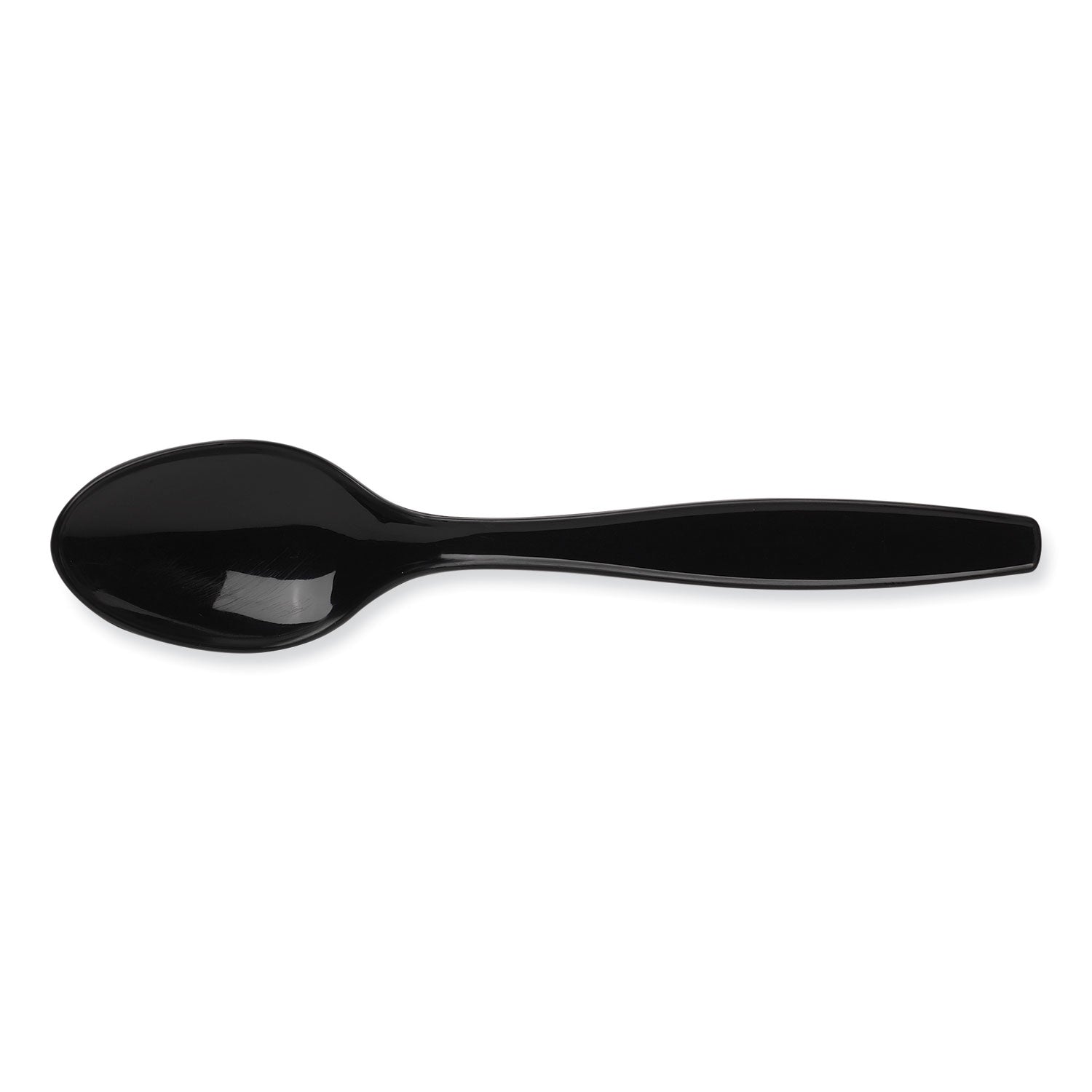 Dixie® Individually Wrapped Heavyweight Teaspoons, Polypropylene, Black, 1,000/Carton