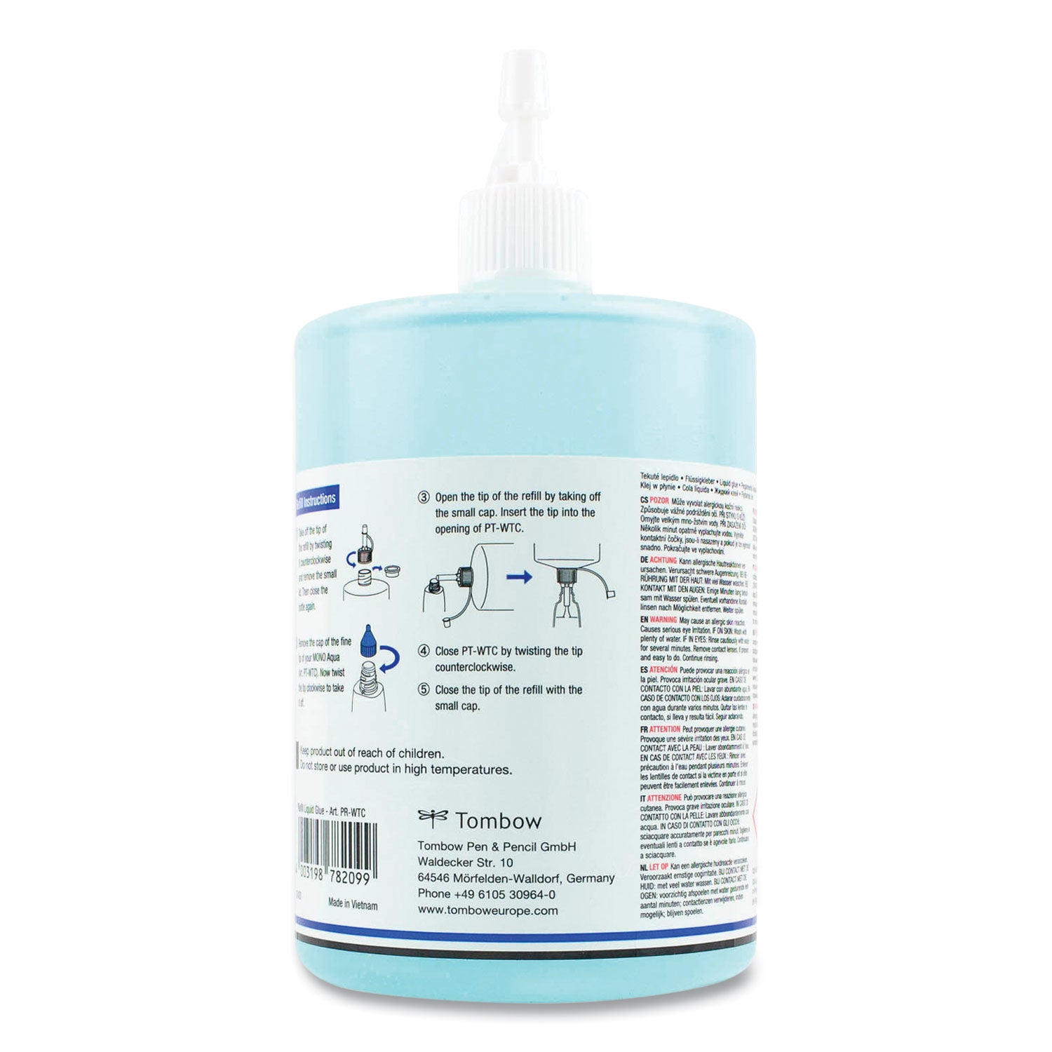 Tombow® Mono® Aqua Liquid Glue Refill, 500 mL, Dries Clear