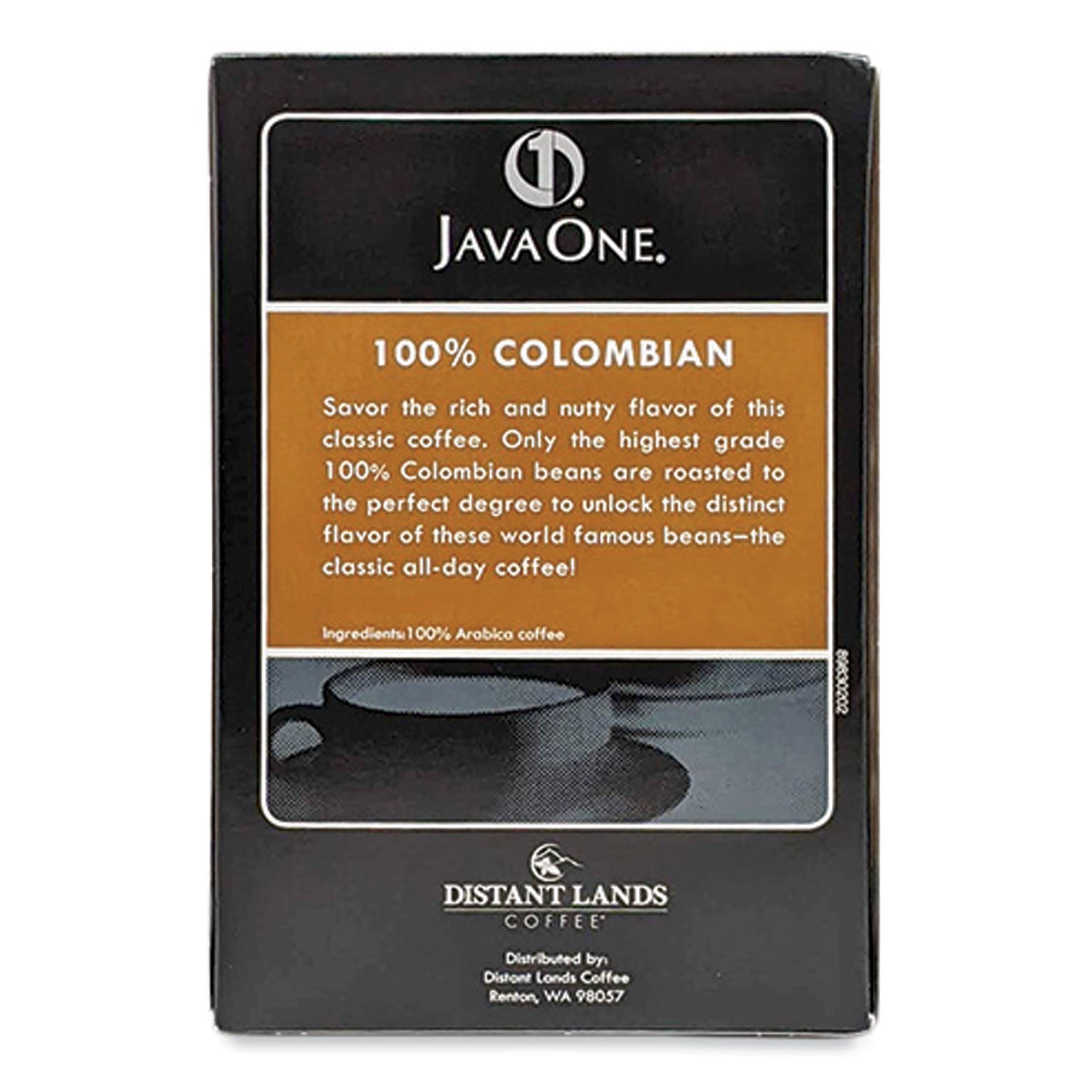 Java One® Coffee Pods, Colombian Supremo, Single Cup, 14/Box