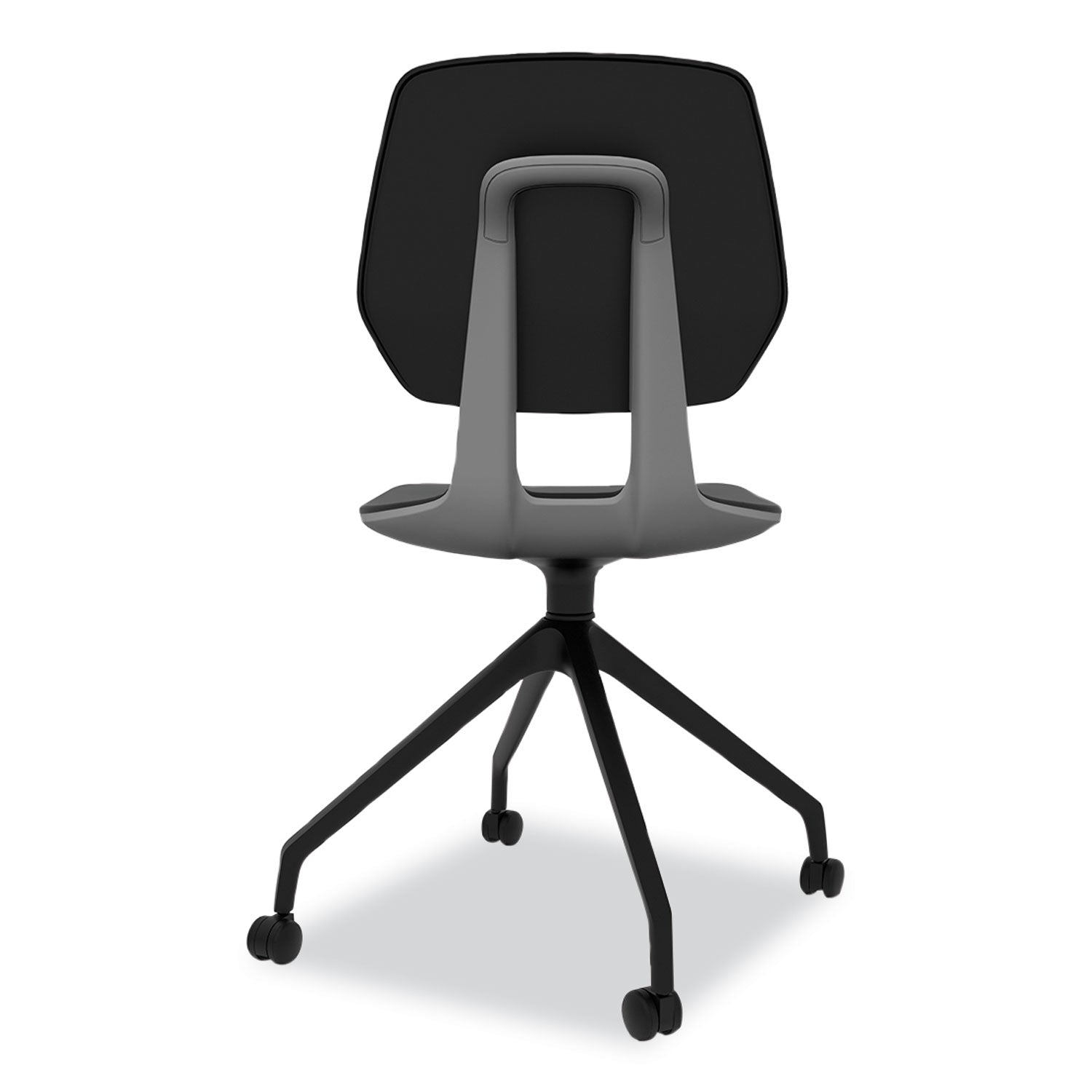 Safco® Commute Guest Chair, 25" x 25" x 34.25", Black Seat, Black Back, Black Base