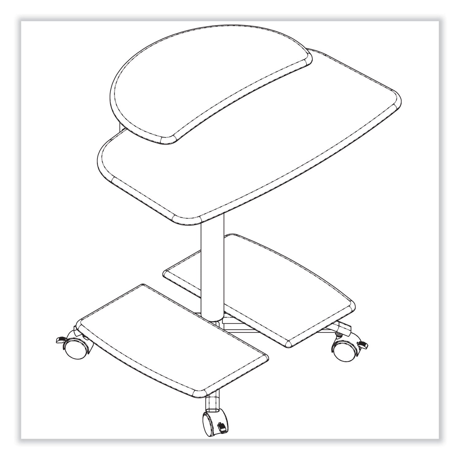 Safco® Eastwinds Series FPD Computer Table, 28.5" x 26" x 29.5", Medium Cherry