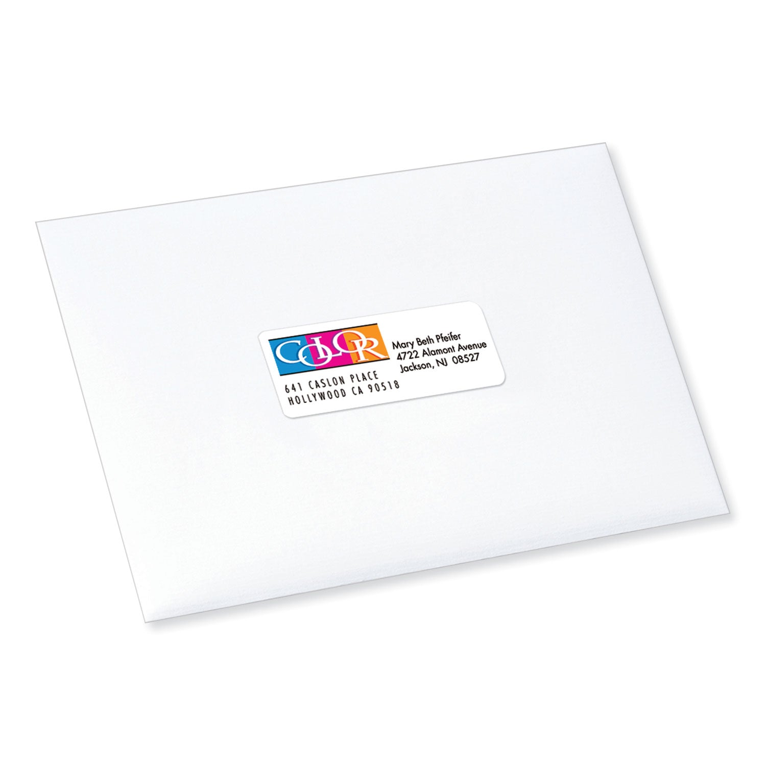 Avery® Vibrant Inkjet Color-Print Labels w/ Sure Feed, 1 x 2.63, Matte White, 600/PK