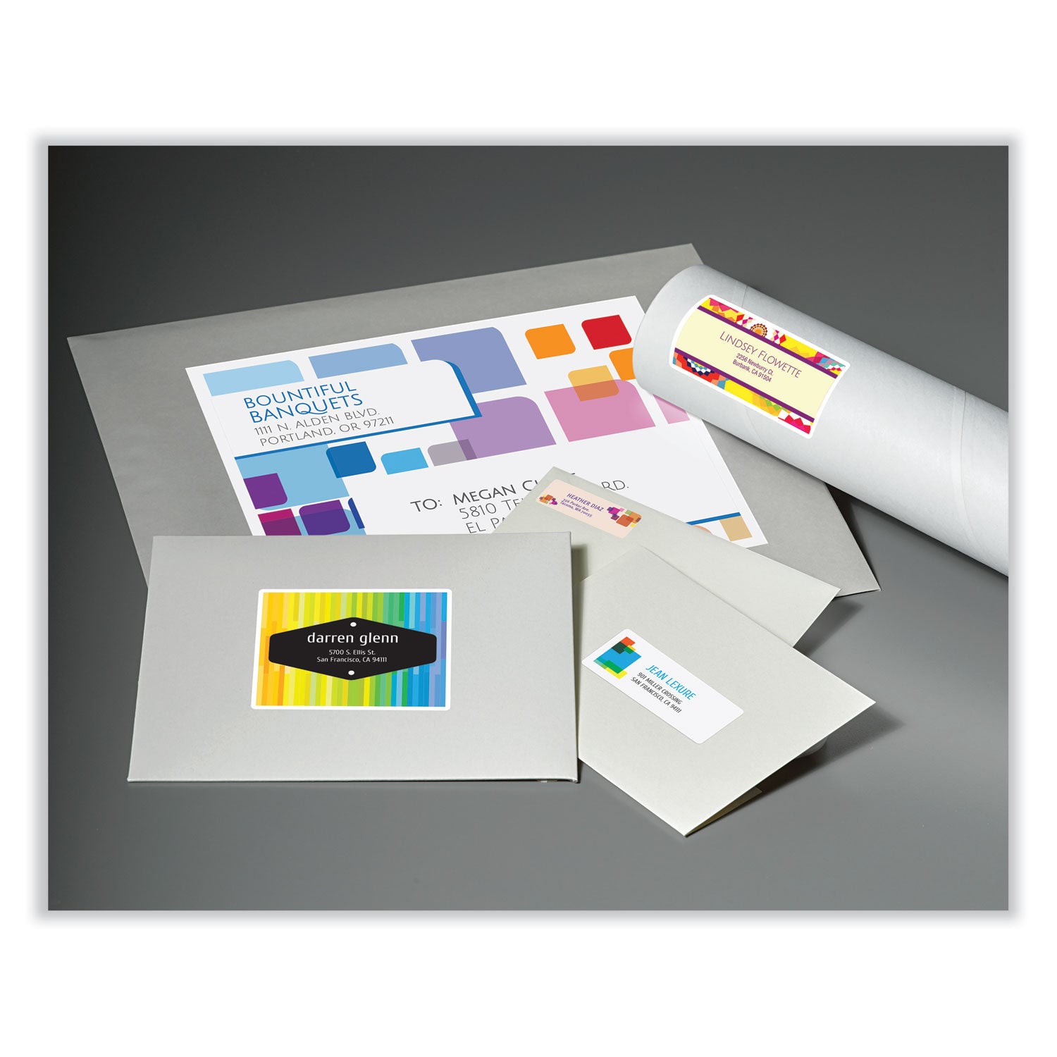 Avery® Vibrant Inkjet Color-Print Labels w/ Sure Feed, 2 x 4, Matte White, 200/PK