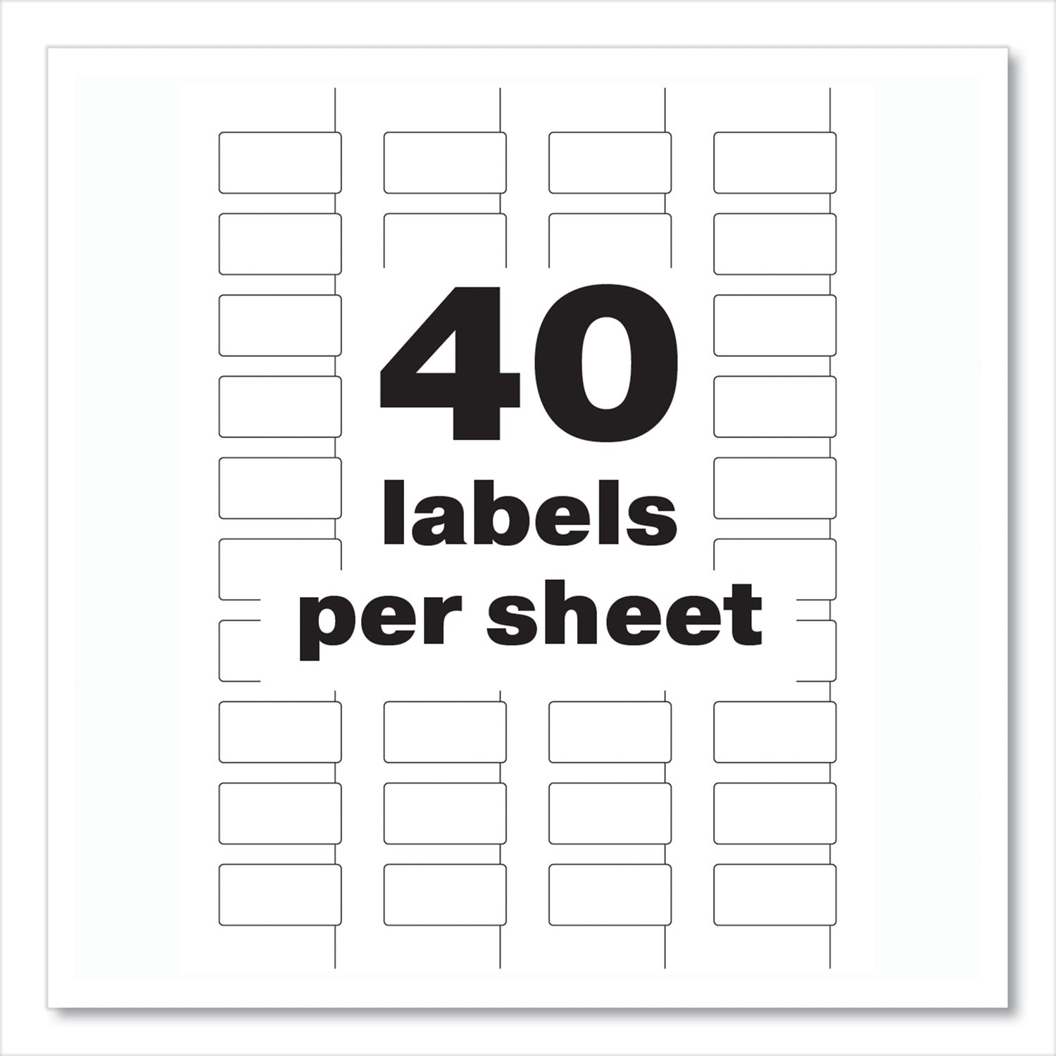 Avery® PermaTrack Tamper-Evident Asset Tag Labels, Laser Printers, 0.75 x 1.5, White, 40/Sheet, 8 Sheets/Pack