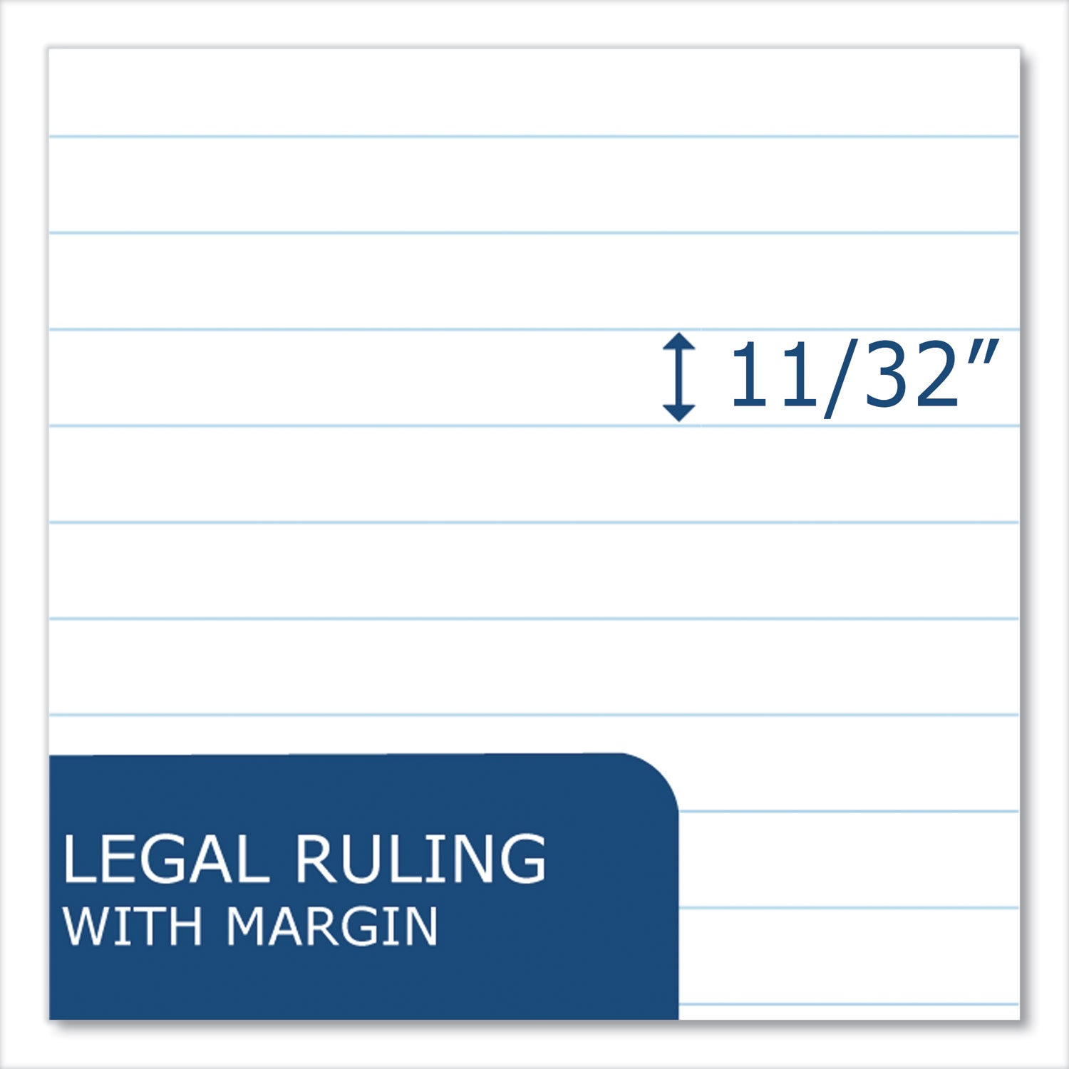 Roaring Spring® USDA Certified Bio-Preferred Legal Pad, Wide/Legal Rule, 40 White 8.5 x 11.75 Sheets, 12/Pack