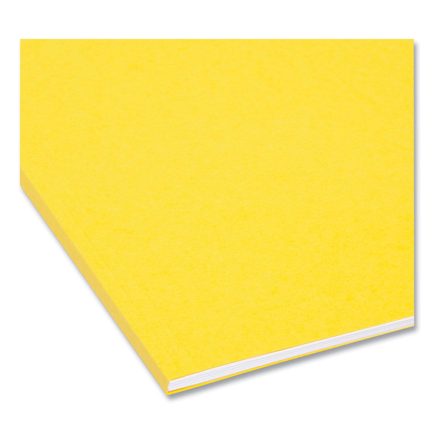 Smead™ Interior File Folders, 1/3-Cut Tabs: Assorted, Letter Size, 0.75" Expansion, Yellow, 100/Box