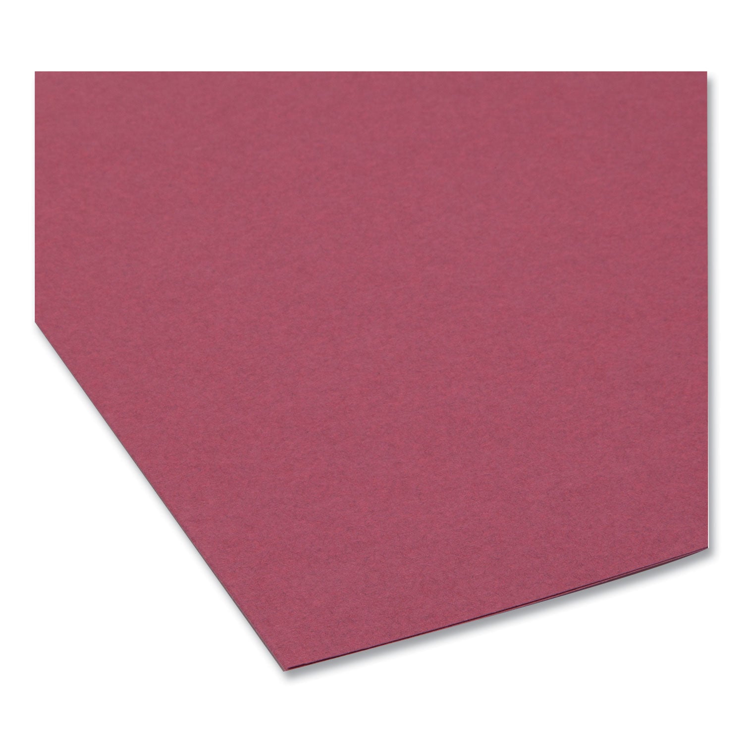 Smead™ Interior File Folders, 1/3-Cut Tabs: Assorted, Letter Size, 0.75" Expansion, Maroon, 100/Box