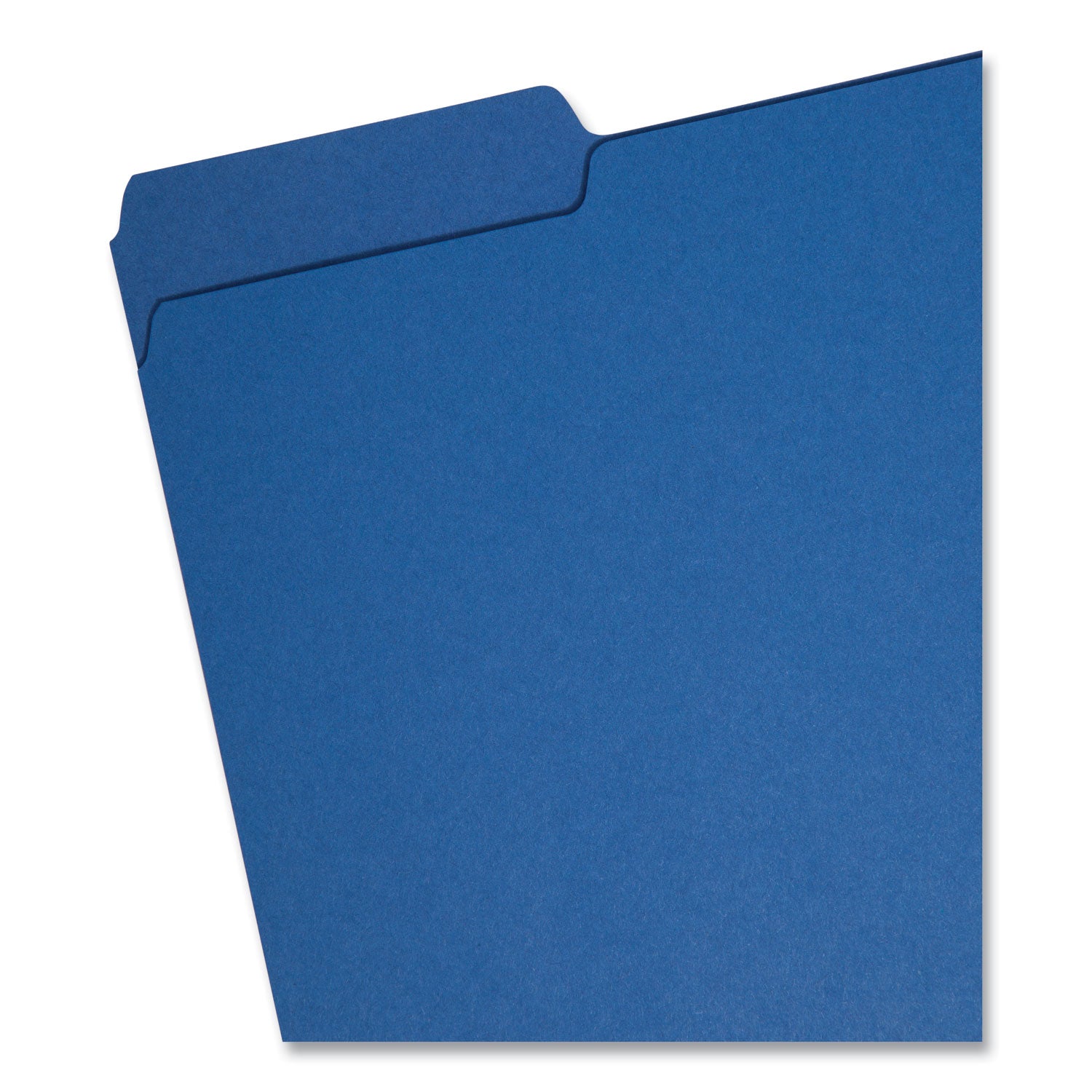 Smead™ Interior File Folders, 1/3-Cut Tabs: Assorted, Letter Size, 0.75" Expansion, Navy Blue, 100/Box