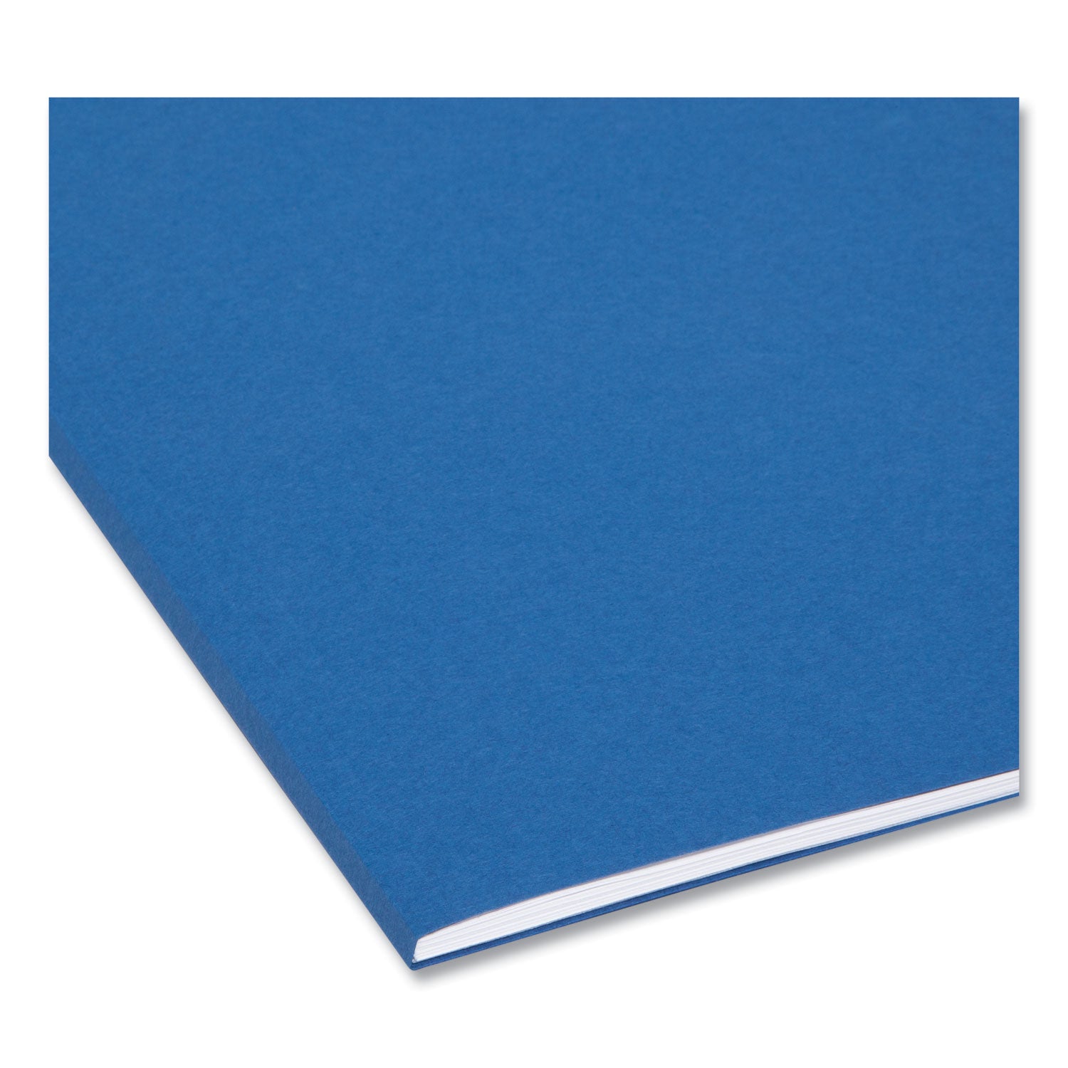 Smead™ Interior File Folders, 1/3-Cut Tabs: Assorted, Letter Size, 0.75" Expansion, Navy Blue, 100/Box