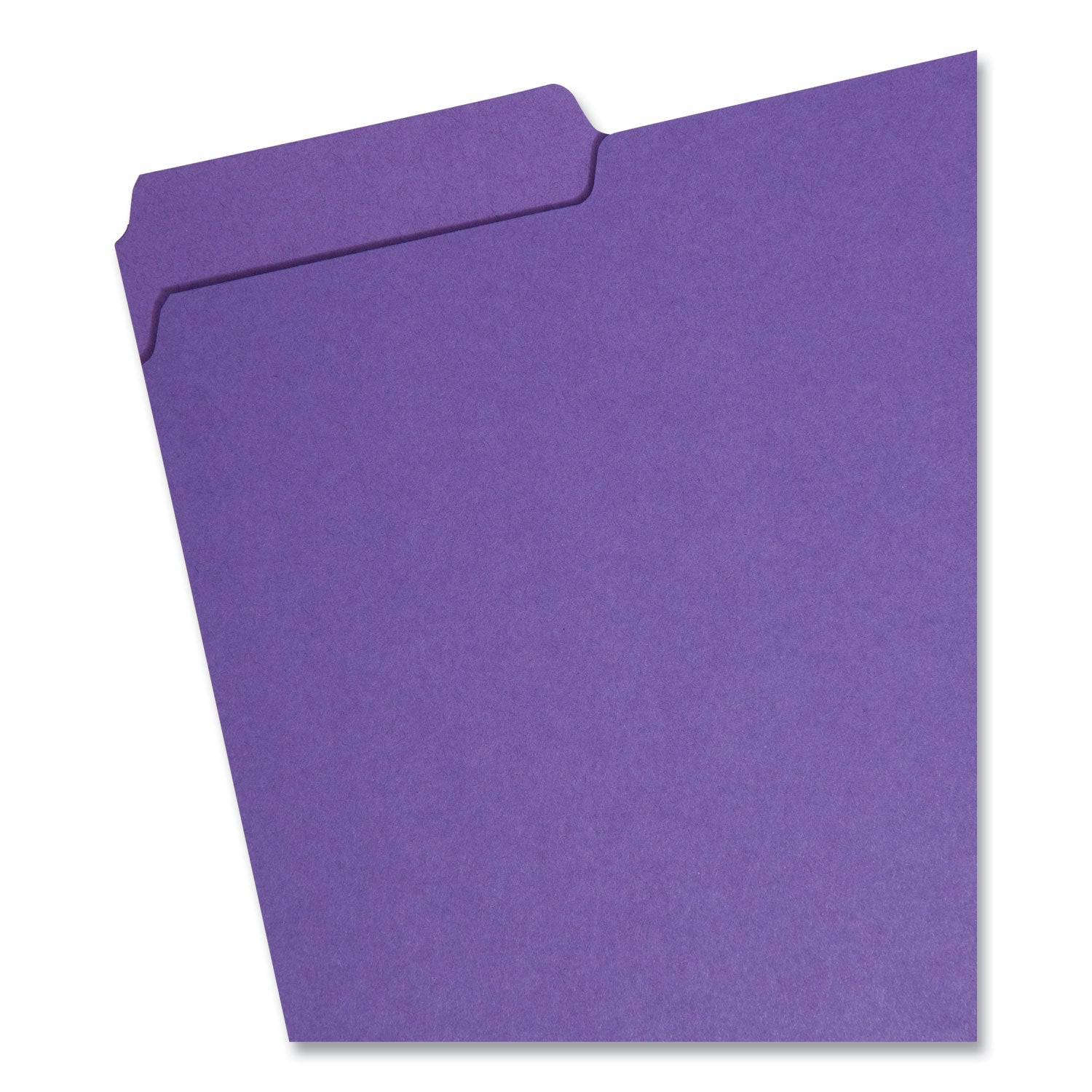 Smead™ Interior File Folders, 1/3-Cut Tabs: Assorted, Letter Size, 0.75" Expansion, Purple, 100/Box