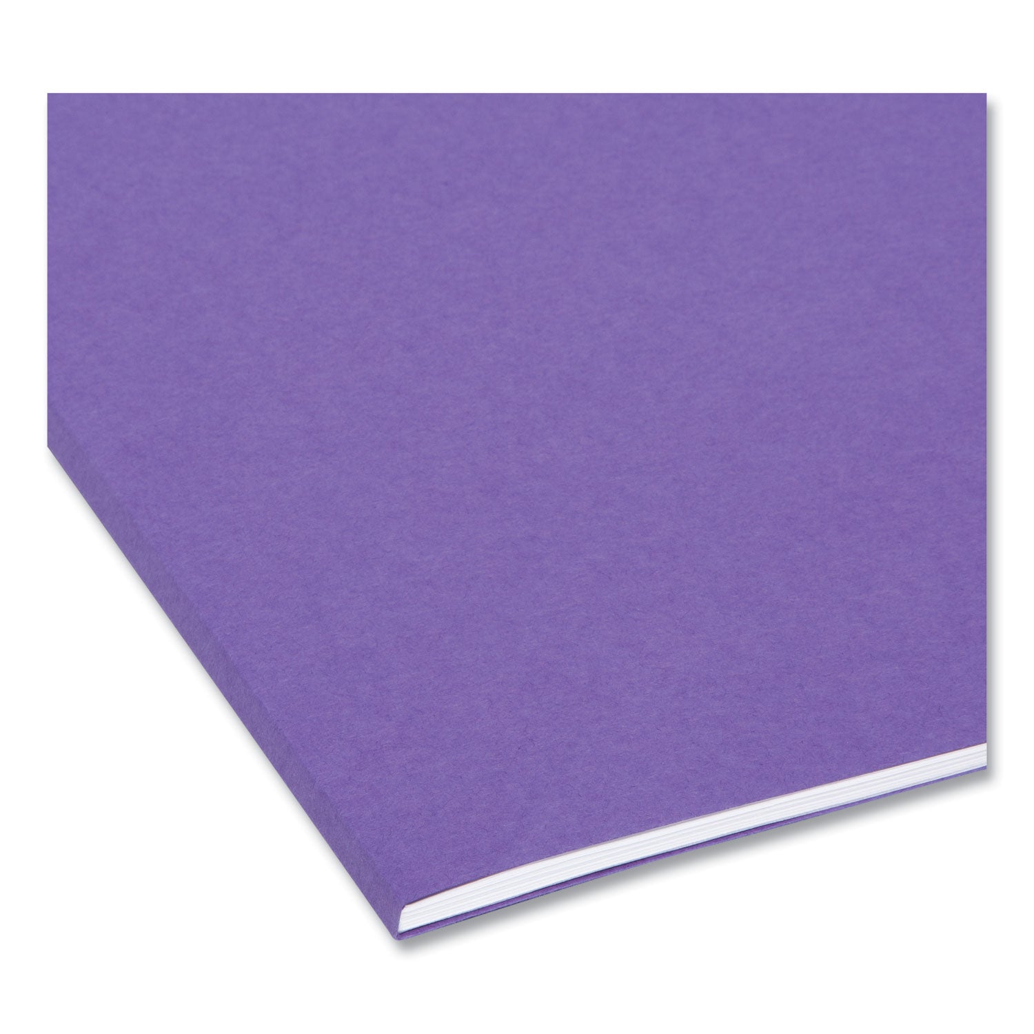 Smead™ Interior File Folders, 1/3-Cut Tabs: Assorted, Letter Size, 0.75" Expansion, Purple, 100/Box