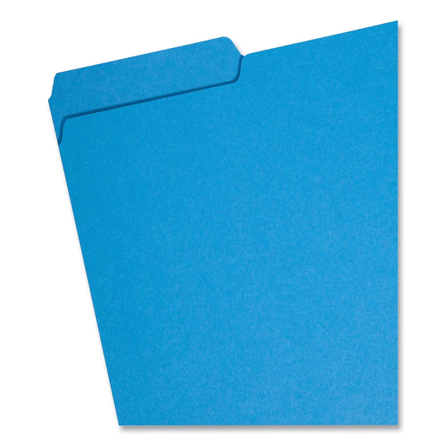 Smead™ Interior File Folders, 1/3-Cut Tabs: Assorted, Letter Size, 0.75" Expansion, Sky Blue, 100/Box