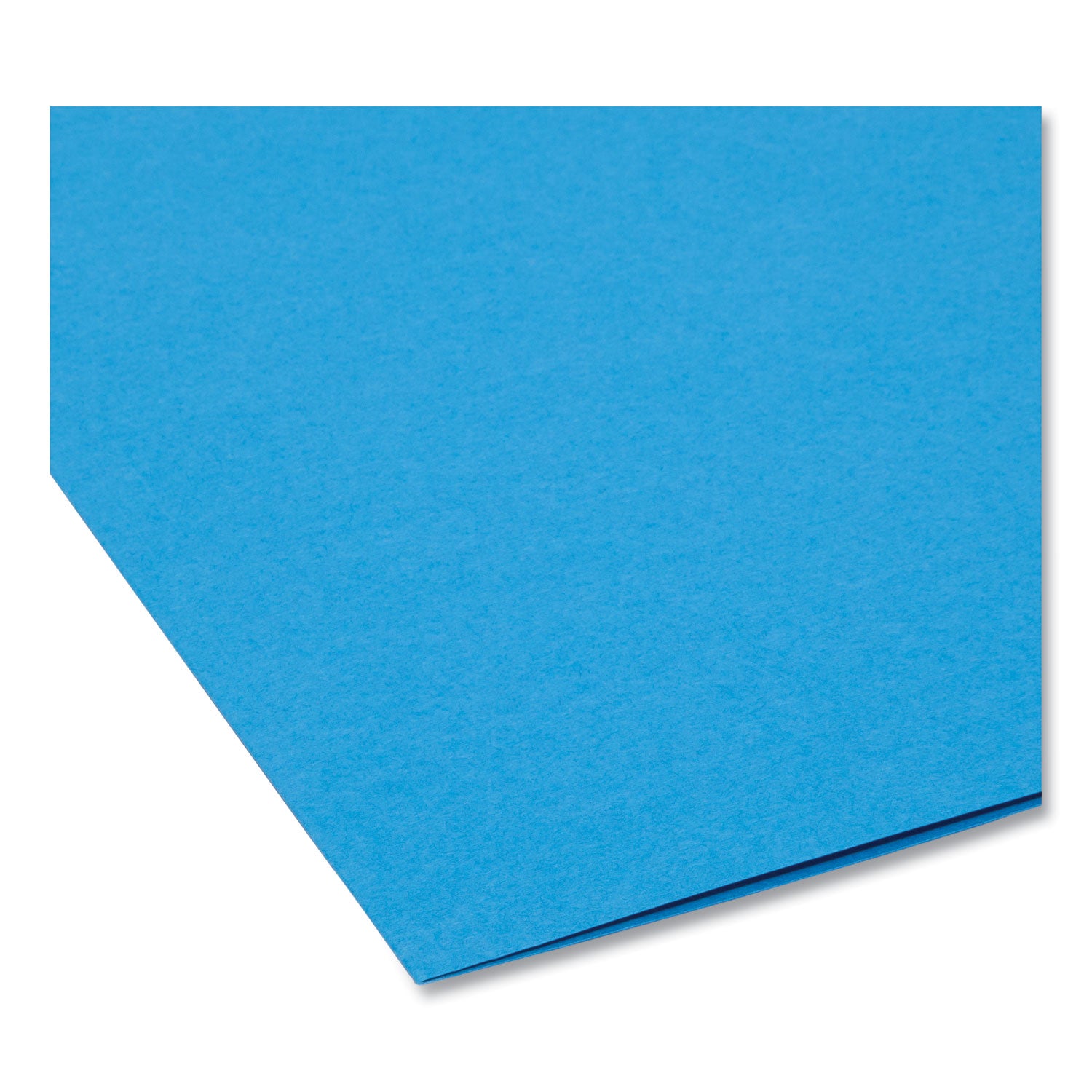 Smead™ Interior File Folders, 1/3-Cut Tabs: Assorted, Letter Size, 0.75" Expansion, Sky Blue, 100/Box