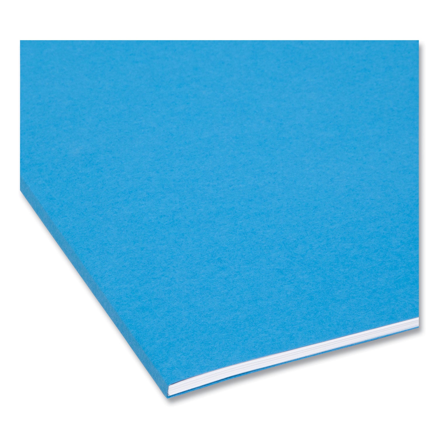 Smead™ Interior File Folders, 1/3-Cut Tabs: Assorted, Letter Size, 0.75" Expansion, Sky Blue, 100/Box