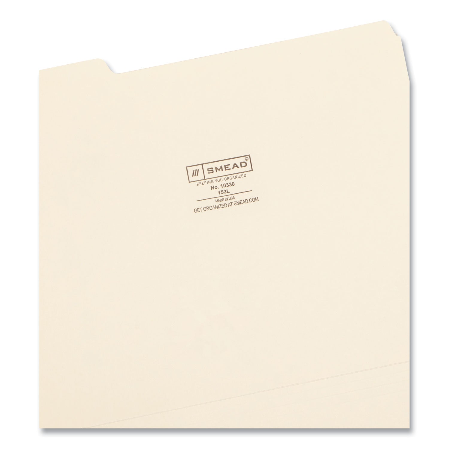 Smead™ Manila File Folders, 1/3-Cut Tabs: Assorted, Letter Size, 0.75" Expansion, Manila, 100/Box