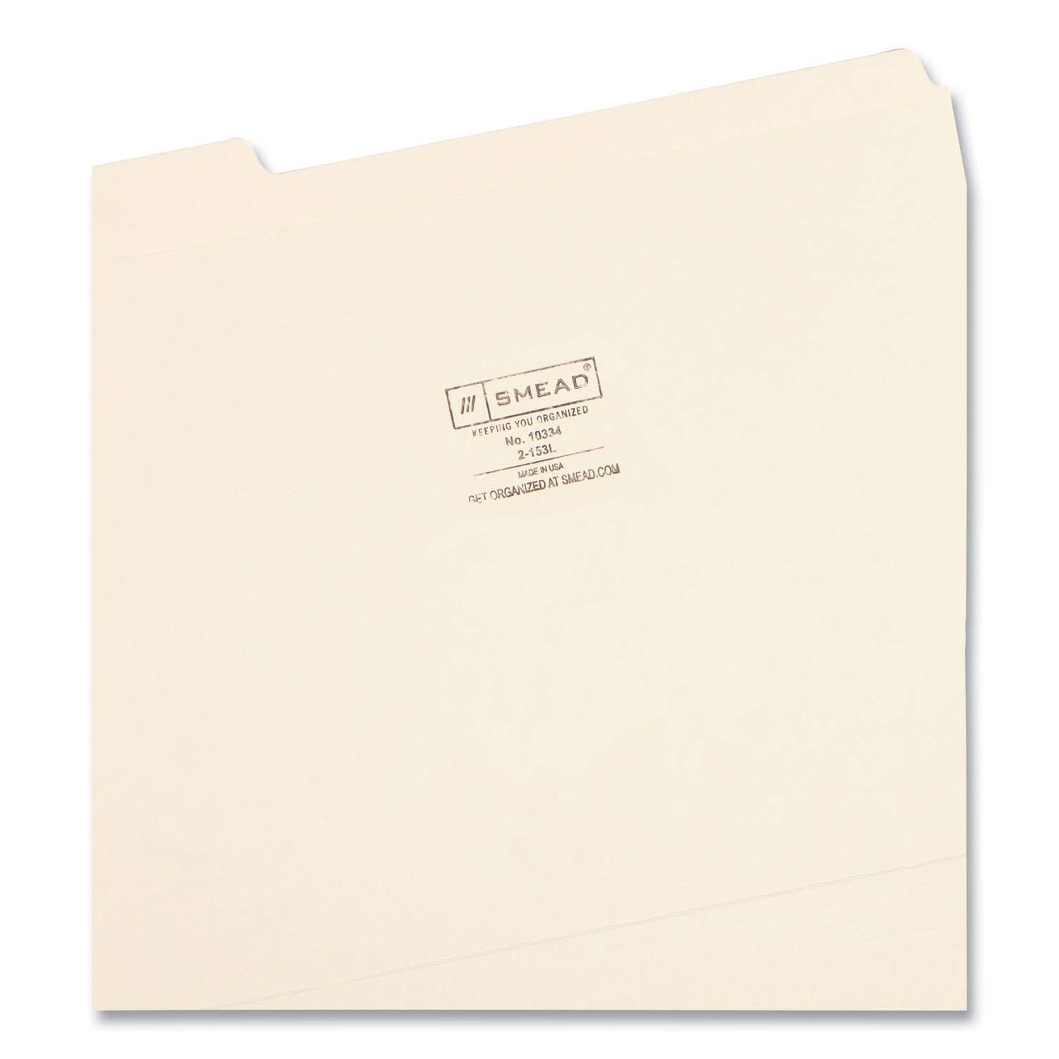 Smead™ Reinforced Tab Manila File Folders, 1/3-Cut Tabs: Assorted, Letter Size, 0.75" Expansion, 11-pt Manila, 100/Box