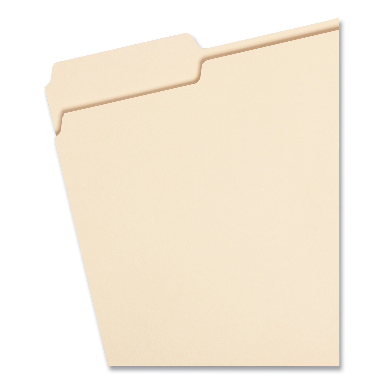 Smead™ 100% Recycled Manila Top Tab File Folders, 1/3-Cut Tabs: Assorted, Letter Size, 0.75" Expansion, Manila, 100/Box