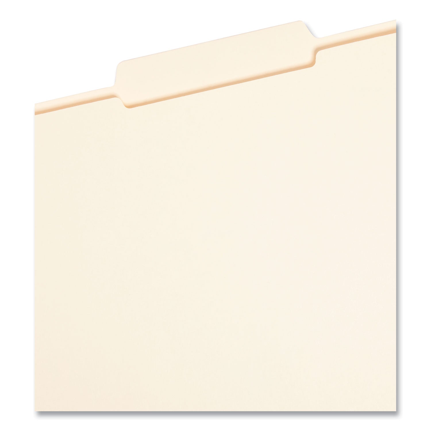 Smead™ Reinforced Guide Height File Folders, 2/5-Cut Tabs: Right of Center Position, Letter Size, 0.75" Expansion, Manila, 100/Box