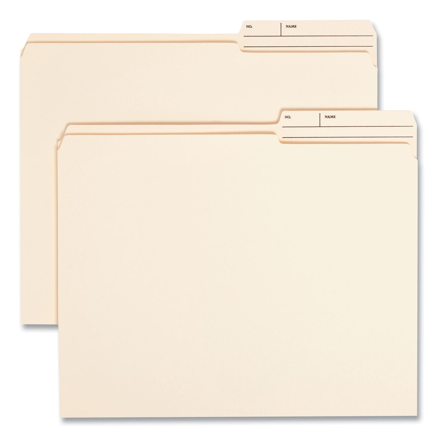 Reinforced Guide Height File Folders, 2/5-Cut Printed Tabs: Right Position, Letter Size, 0.75" Expansion, Manila, 100/Box