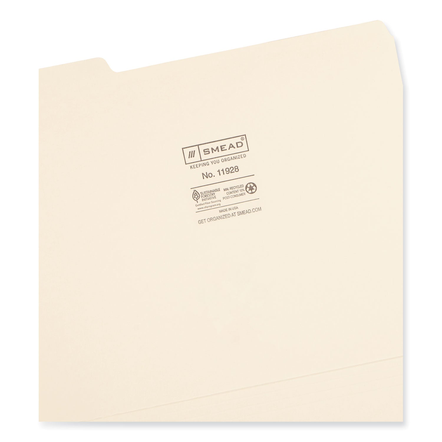 Smead™ Manila File Folders, 1/3-Cut Tabs: Assorted, Letter Size, 0.75" Expansion, Manila, 24/Pack