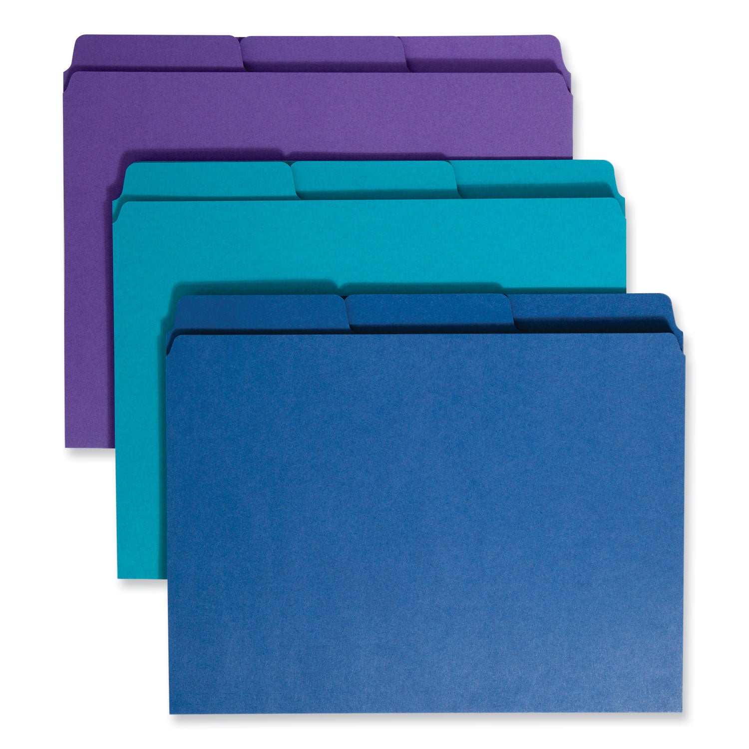 SuperTab Organizer Folder, 1/3-Cut Tabs: Assorted, Letter Size, 0.75" Expansion, Assorted Colors, 3/Pack