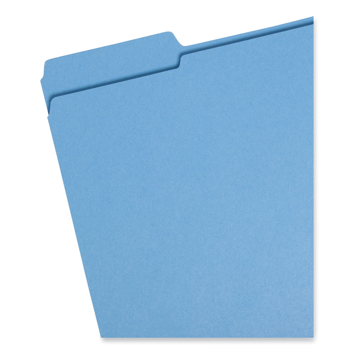 Smead™ Reinforced Top Tab Colored File Folders, 1/3-Cut Tabs: Assorted, Letter Size, 0.75" Expansion, Blue, 100/Box