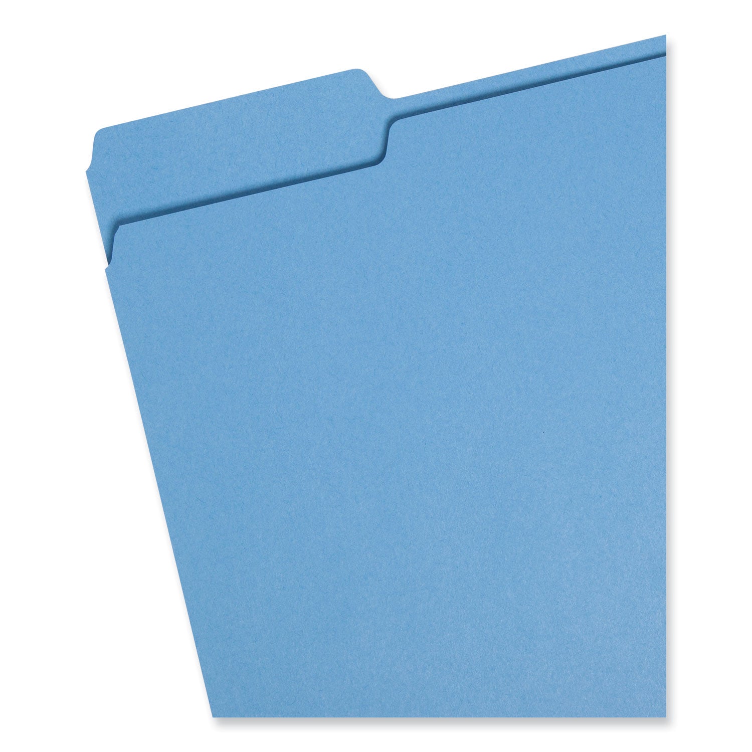 Smead™ Colored File Folders, 1/3-Cut Tabs: Assorted, Letter Size, 0.75" Expansion, Blue, 100/Box