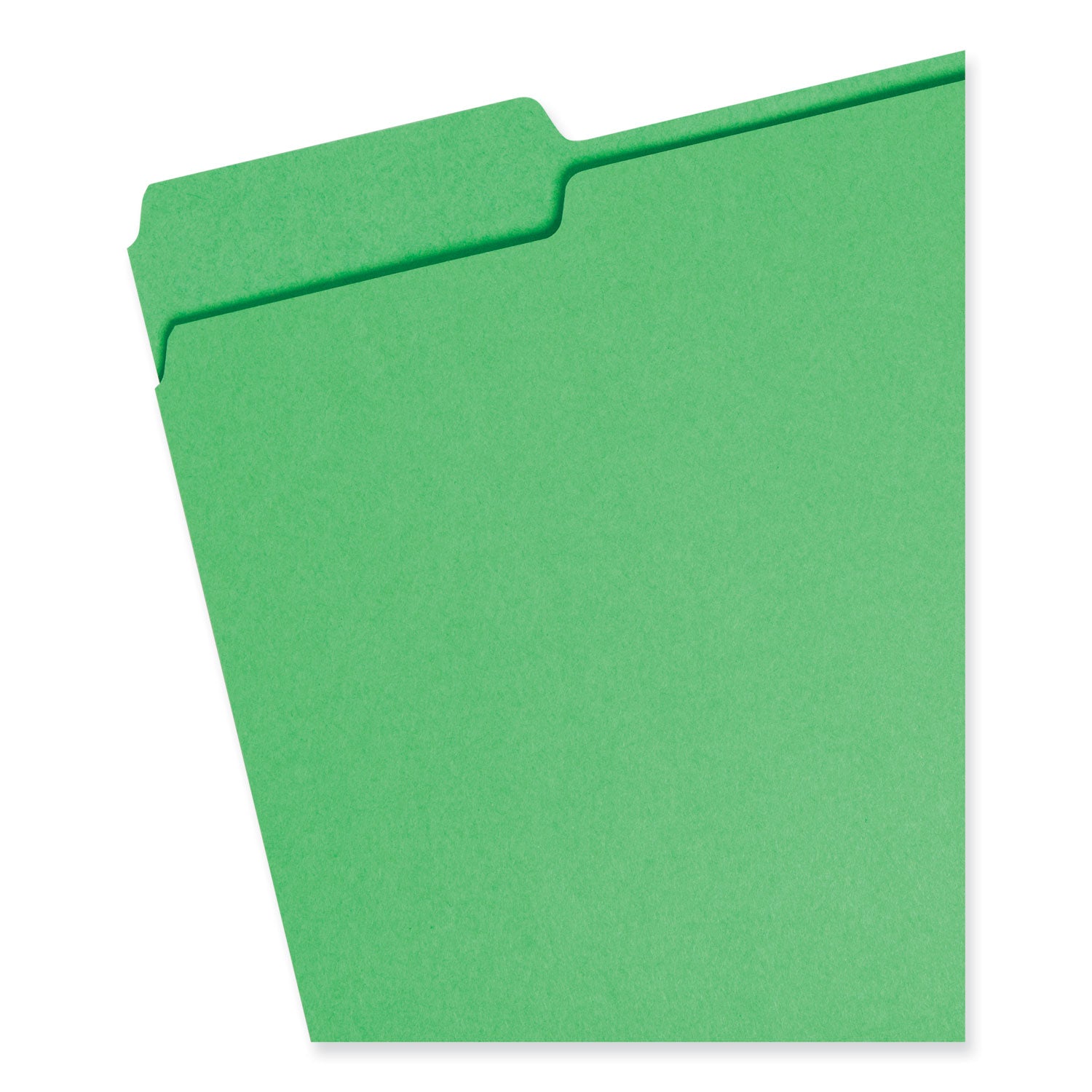 Smead™ Colored File Folders, 1/3-Cut Tabs: Assorted, Letter Size, 0.75" Expansion, Green, 100/Box