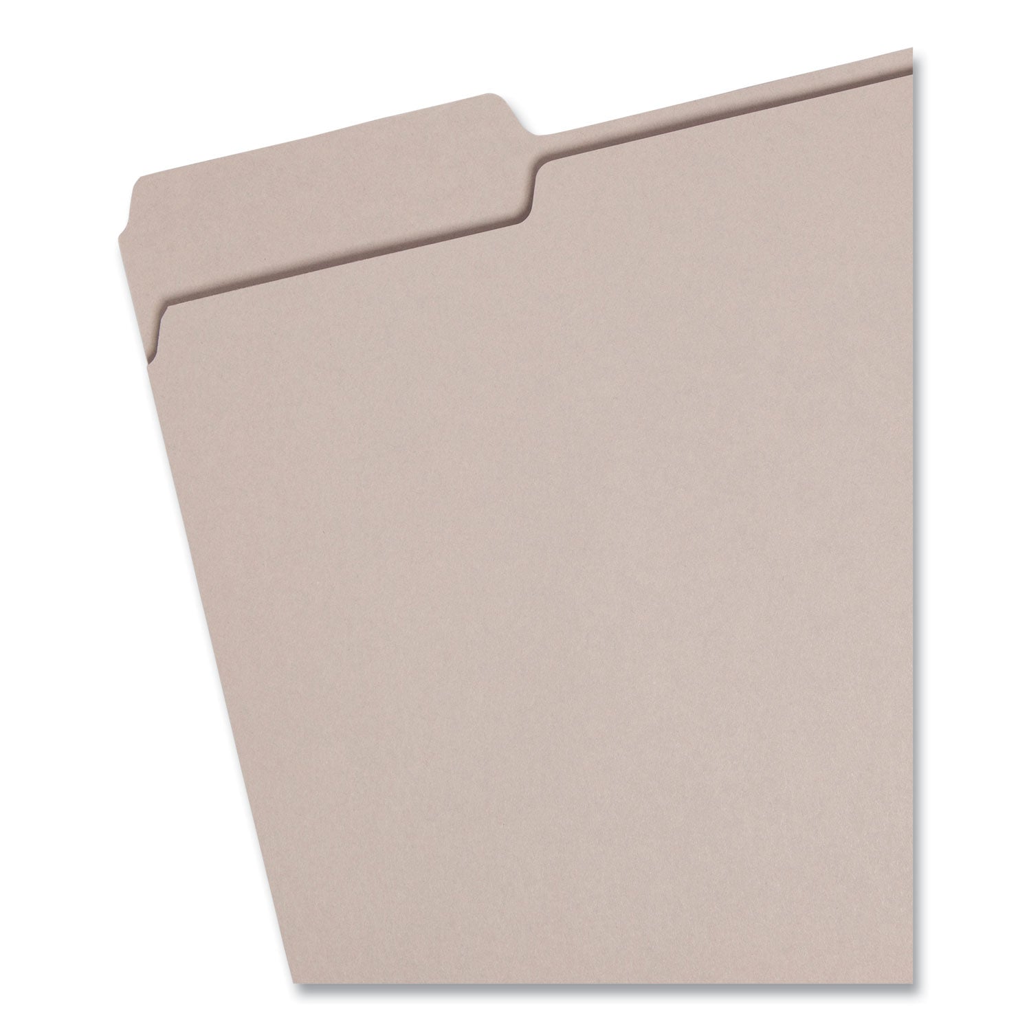 Smead™ Colored File Folders, 1/3-Cut Tabs: Assorted, Letter Size, 0.75" Expansion, Gray, 100/Box