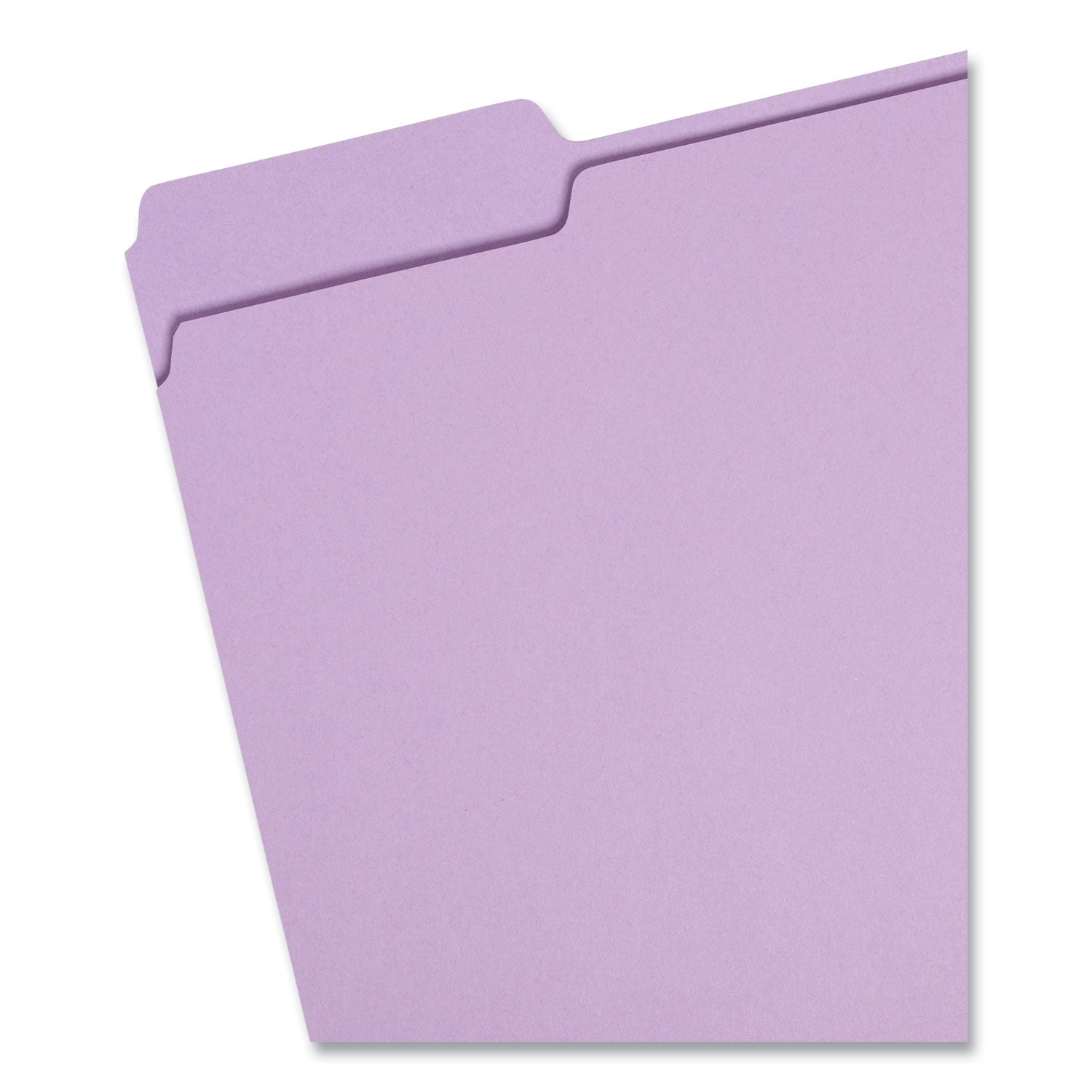 Smead™ Colored File Folders, 1/3-Cut Tabs: Assorted, Letter Size, 0.75" Expansion, Lavender, 100/Box