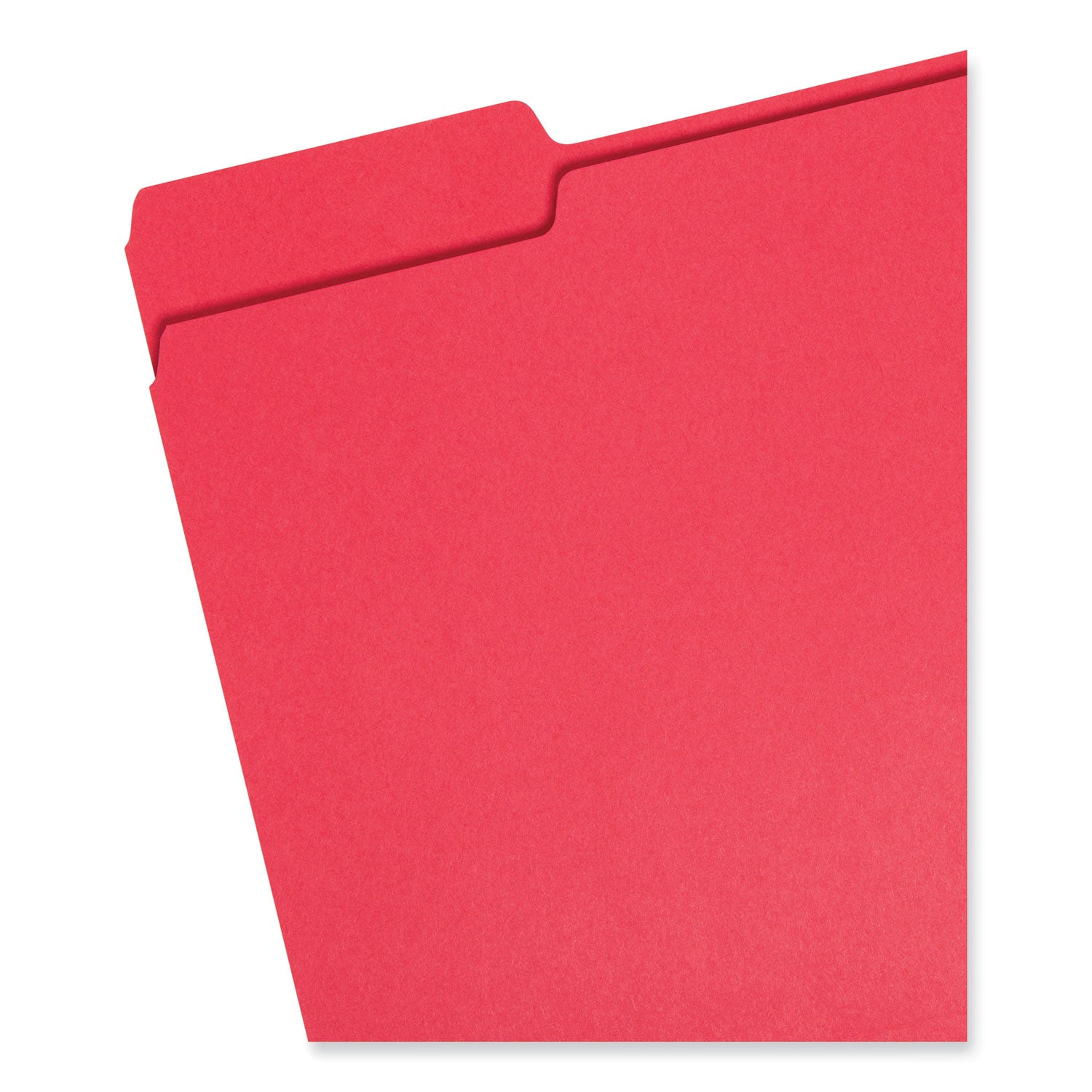 Smead™ Colored File Folders, 1/3-Cut Tabs: Assorted, Letter Size, 0.75" Expansion, Red, 100/Box