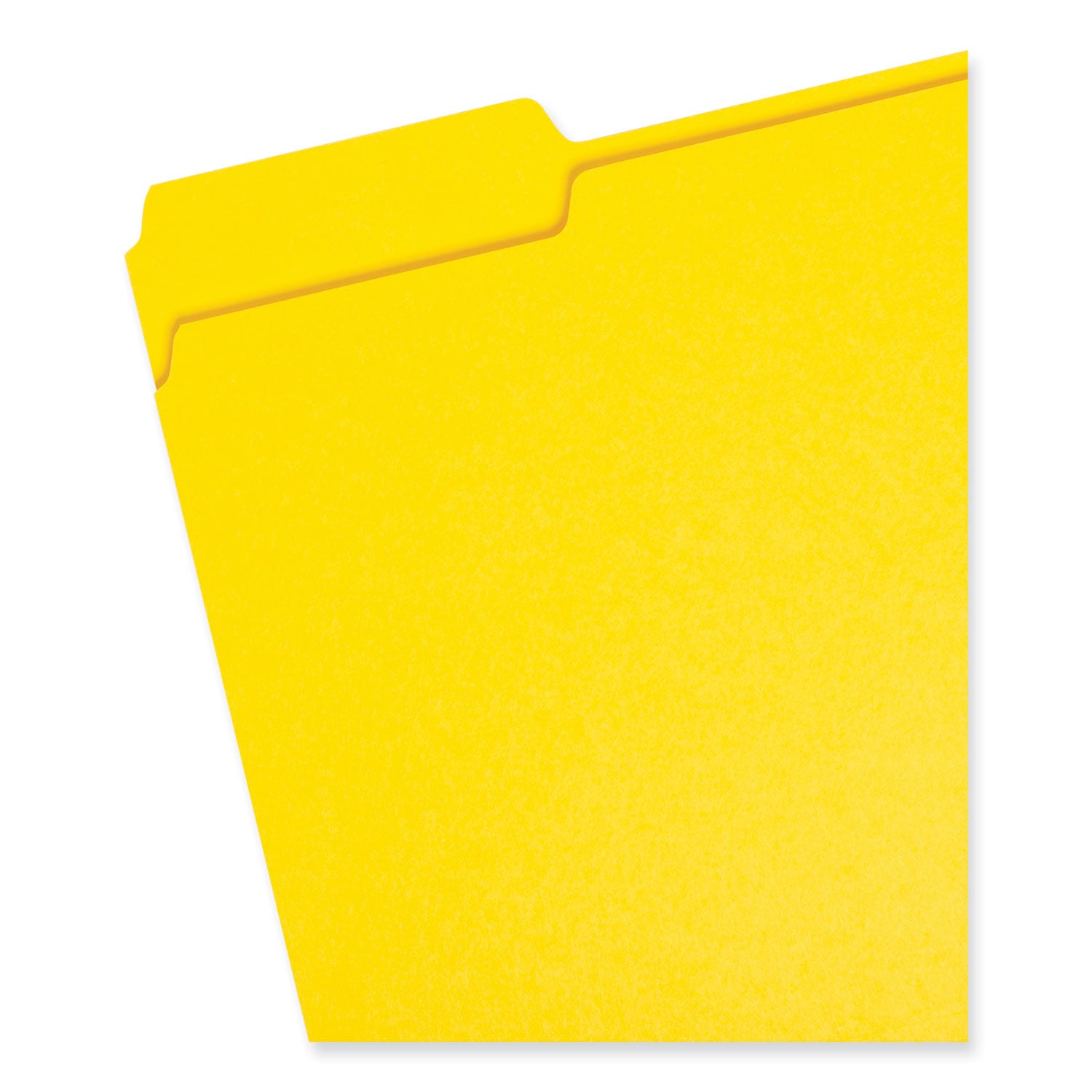 Smead™ Colored File Folders, 1/3-Cut Tabs: Assorted, Letter Size, 0.75" Expansion, Yellow, 100/Box