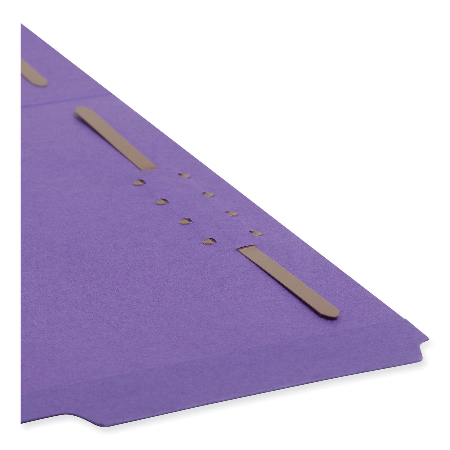 Smead™ Top Tab Colored Fastener Folders, 0.75" Expansion, 2 Fasteners, Letter Size, Purple Exterior, 50/Box