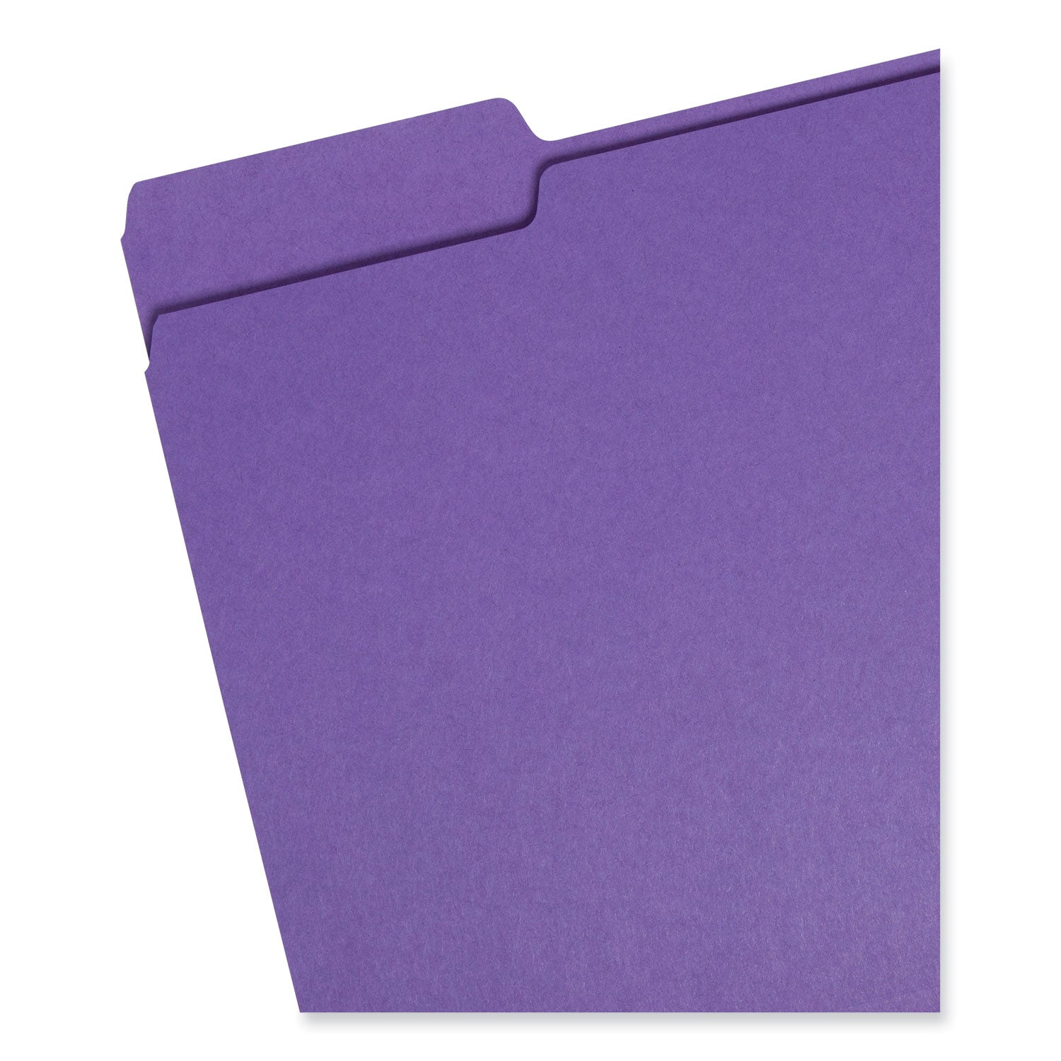 Smead™ Colored File Folders, 1/3-Cut Tabs: Assorted, Letter Size, 0.75" Expansion, Purple, 100/Box